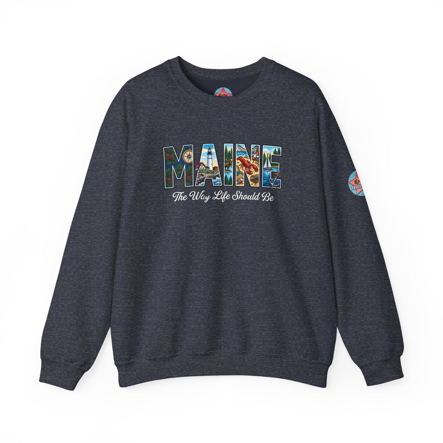 MAINE: The Way Life Should Be - Unisex Heavy Blend™ Crewneck Sweatshirt
