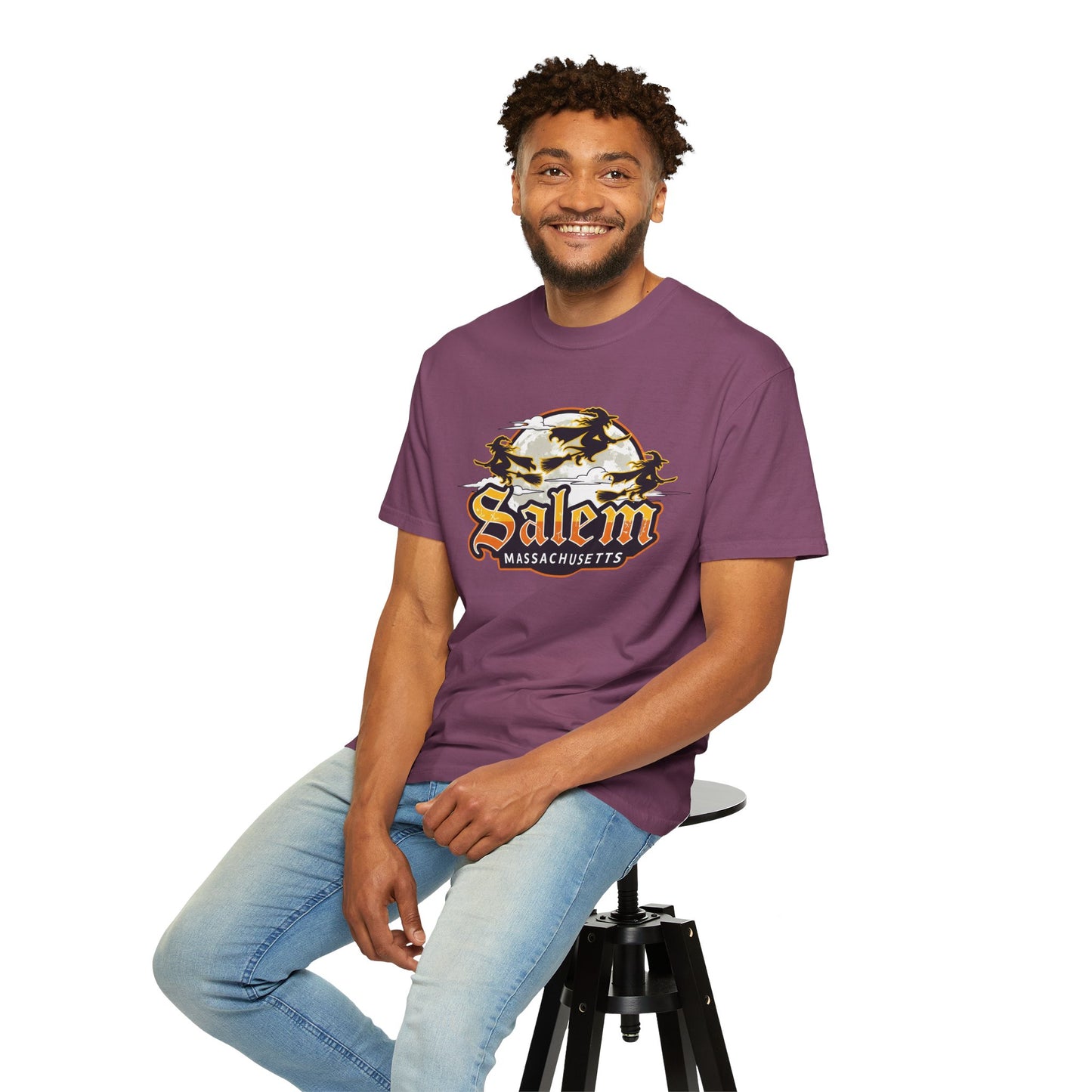 SALEM LOGO Unisex Garment-Dyed T-shirt