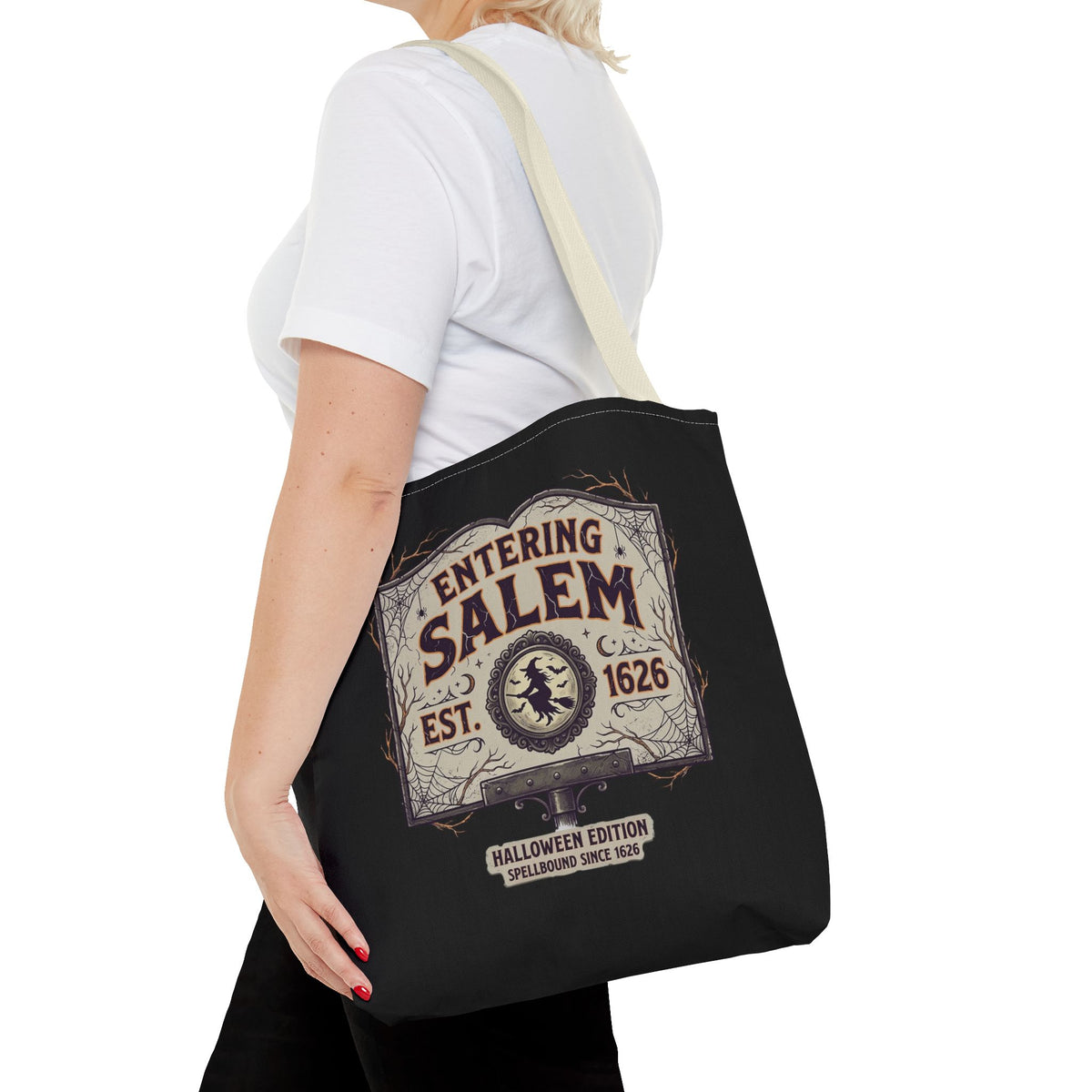 Spooky Entering Salem Tote Bag (AOP)