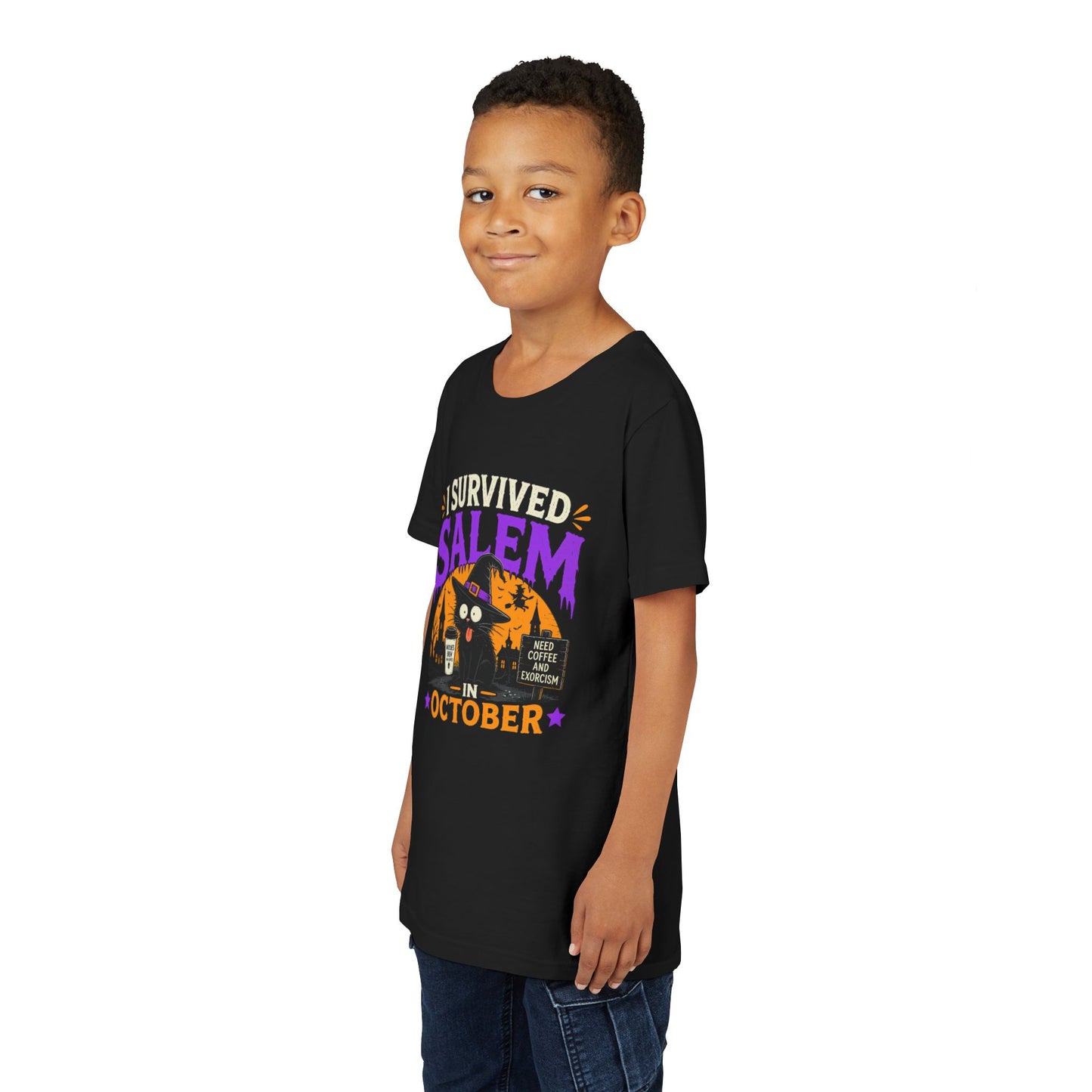 Survived Salem Cat - Youth Short Sleeve Tee