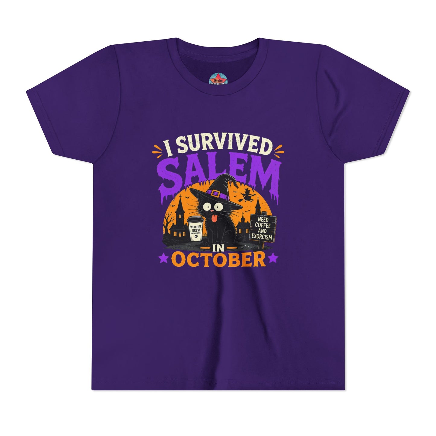 Survived Salem Cat - Youth Short Sleeve Tee
