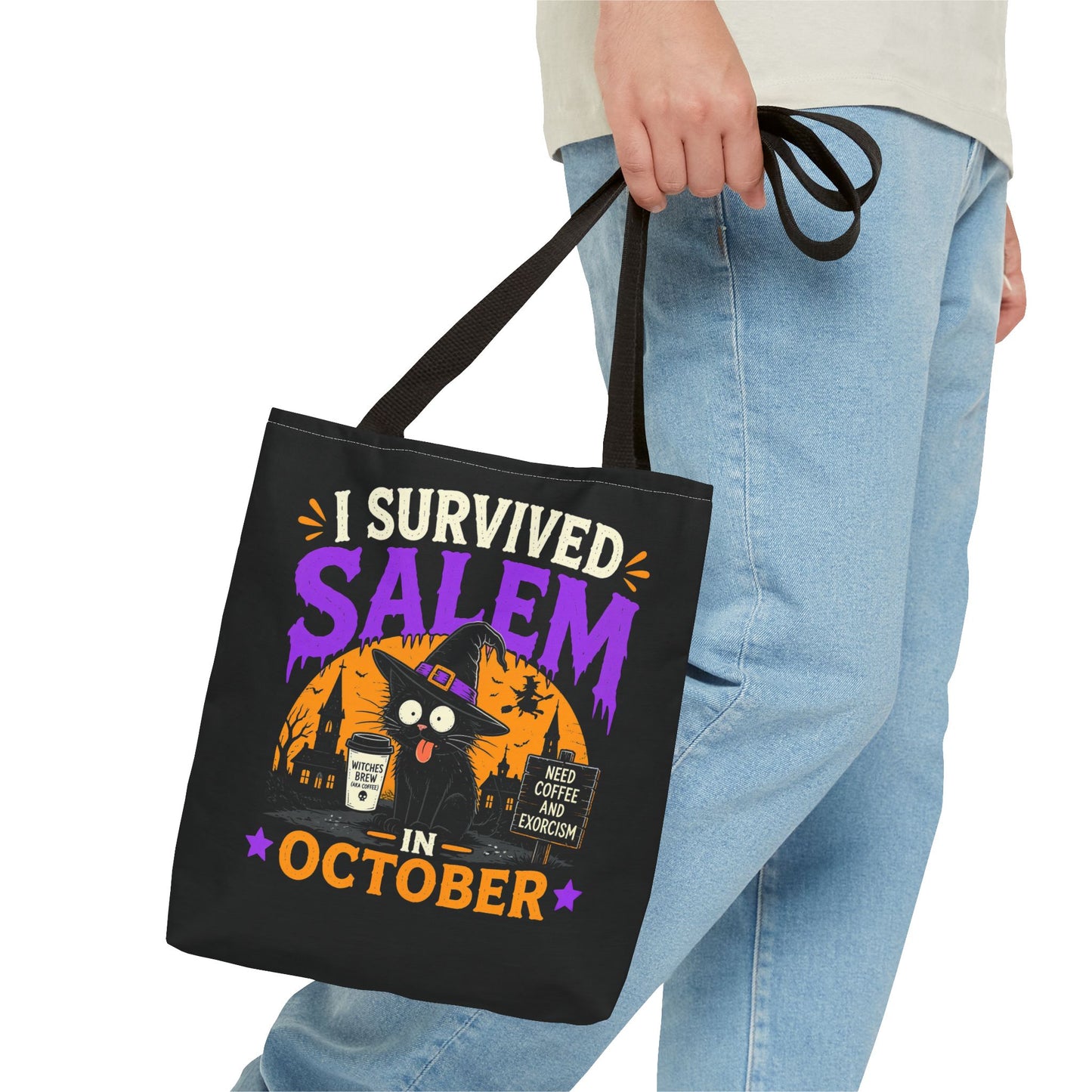 Survived Salem Cat - Tote Bag (AOP)