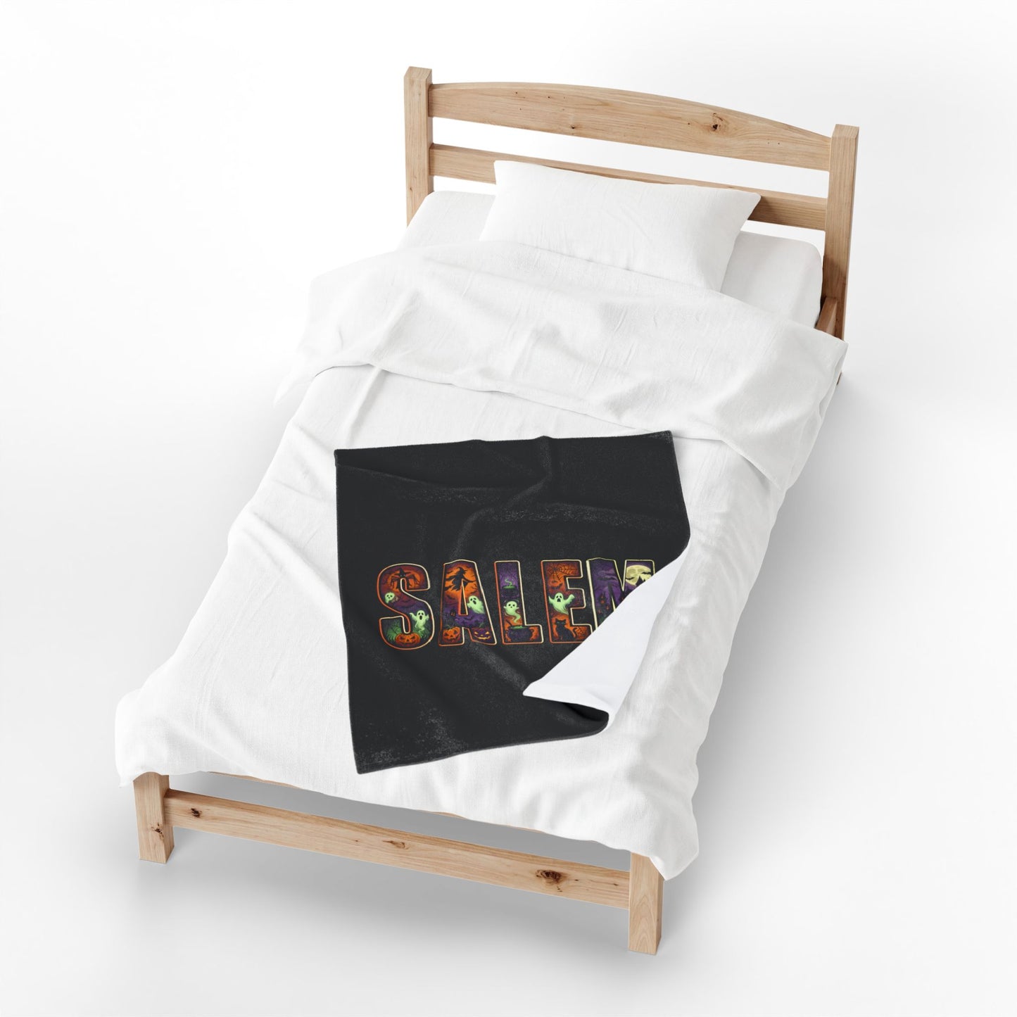 SALEM Spooky Velveteen Plush Blanket