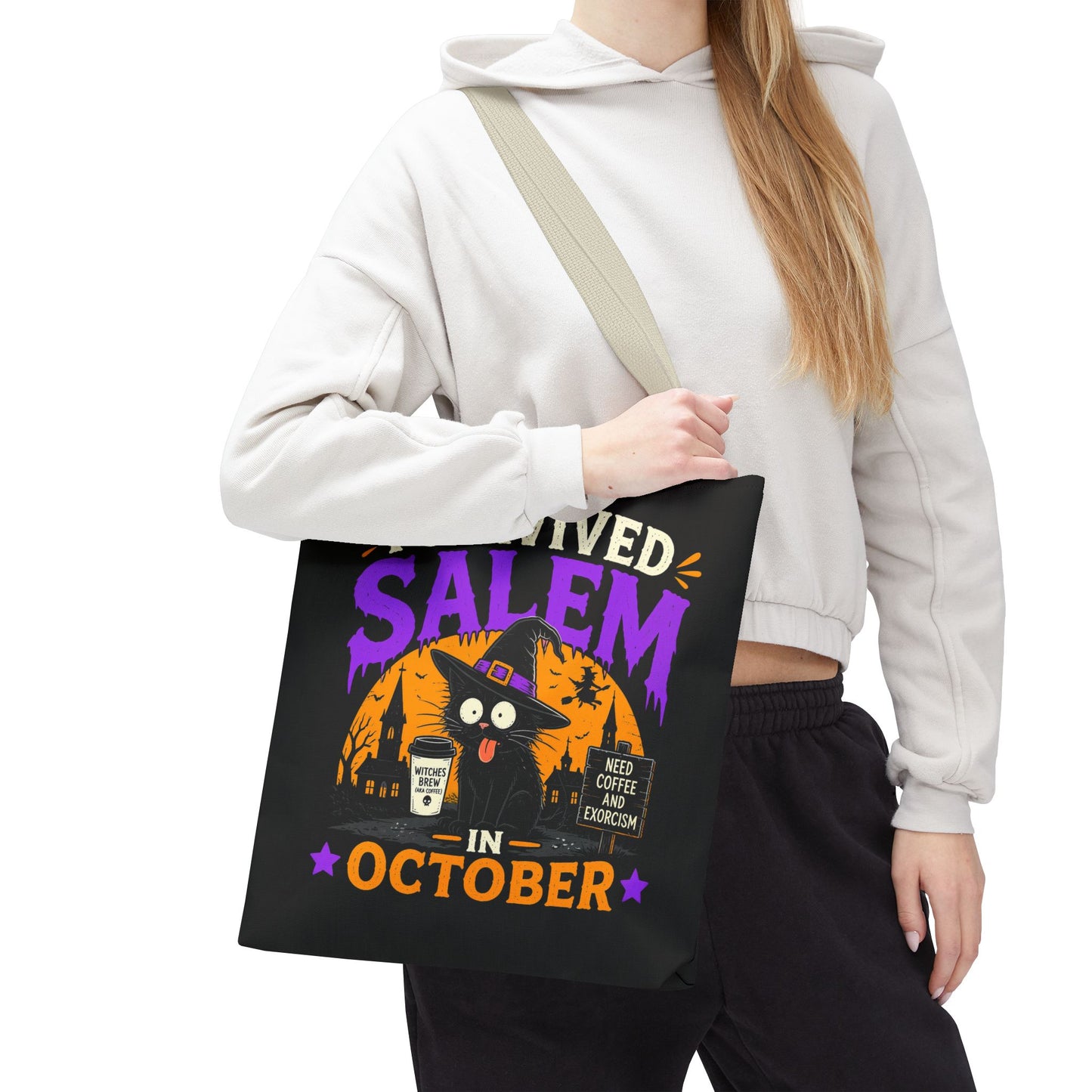 Survived Salem Cat - Tote Bag (AOP)