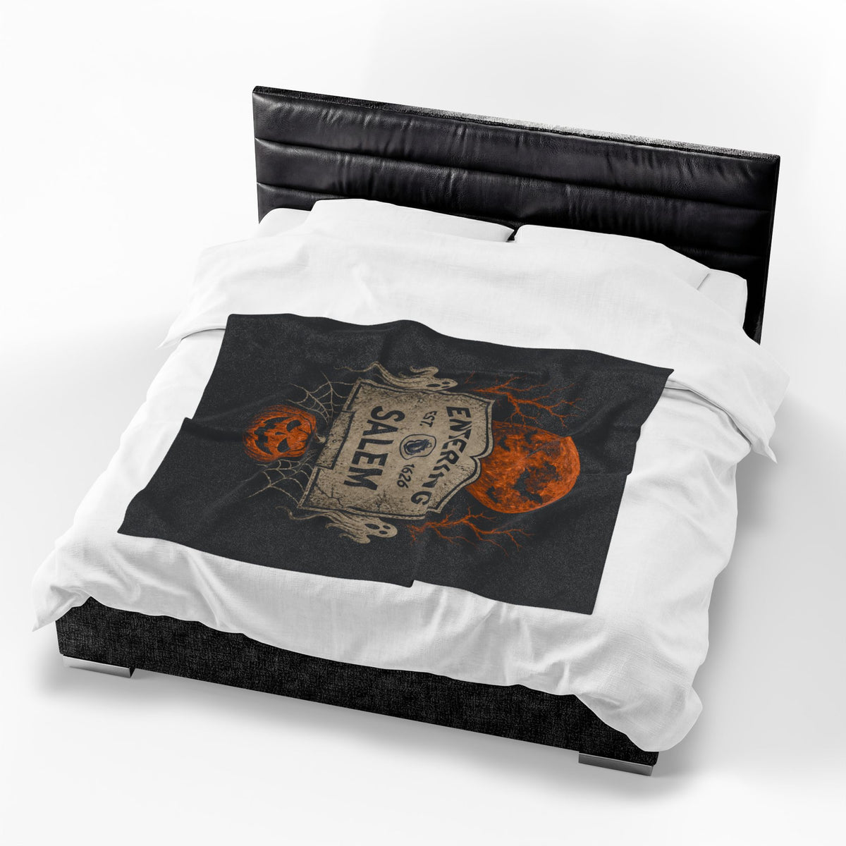 Halloween Entering Salem Velveteen Plush Blanket