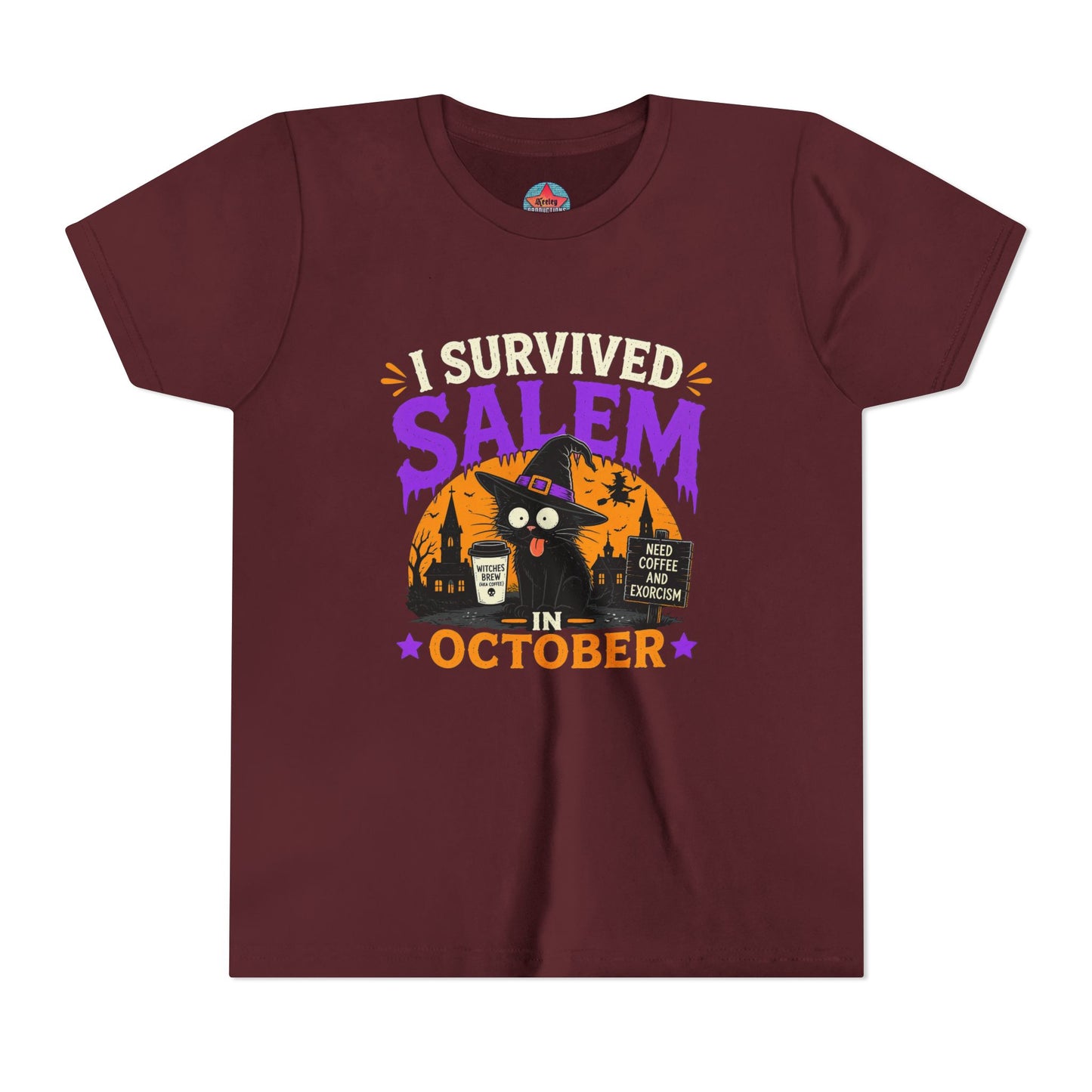Survived Salem Cat - Youth Short Sleeve Tee