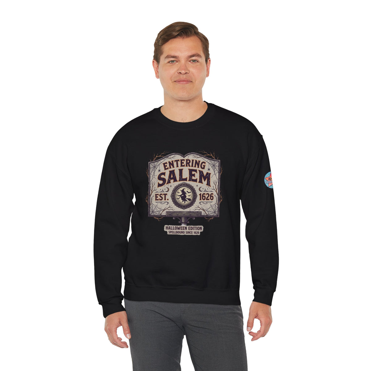 Spooky Entering Salem Unisex Heavy Blend™ Crewneck Sweatshirt