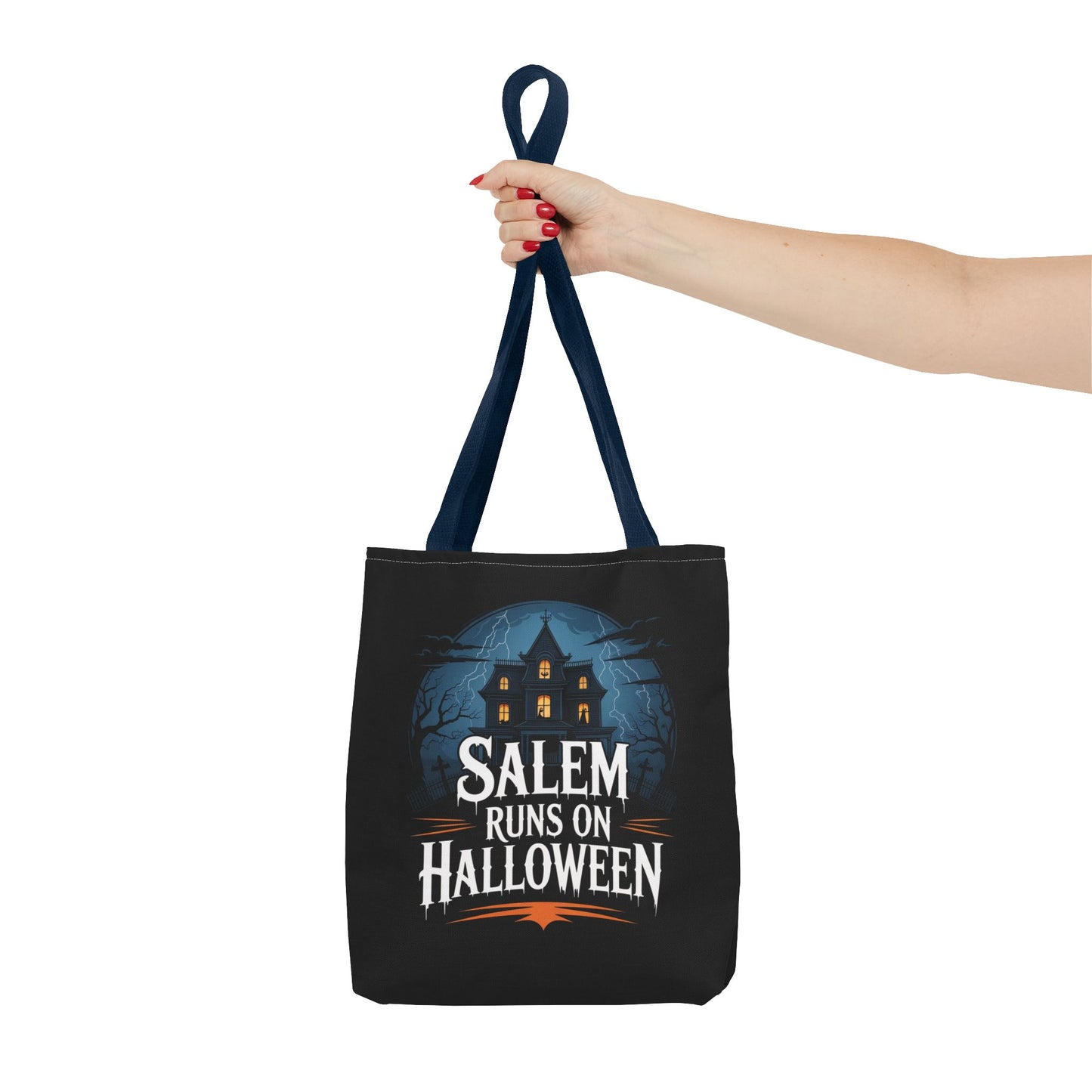 Salem Runs on Halloween Tote Bag (AOP)
