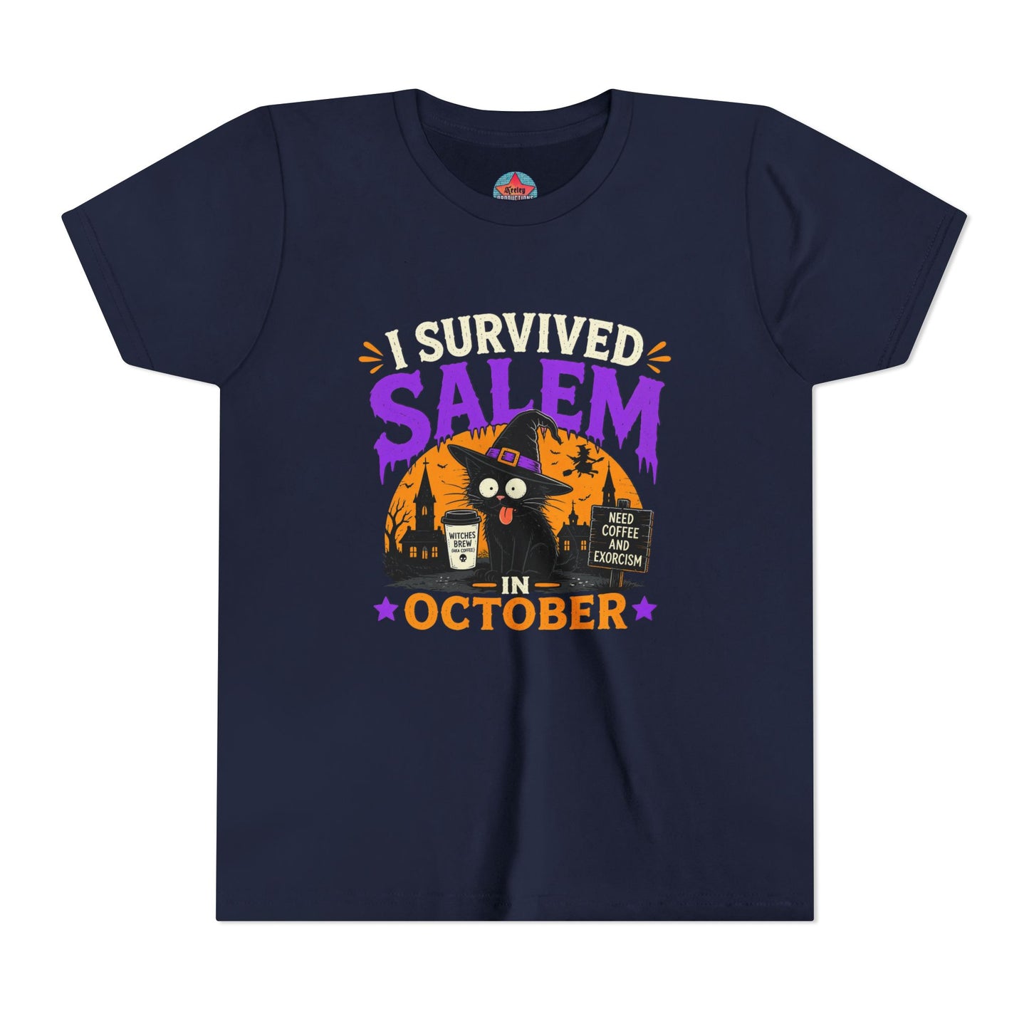 Survived Salem Cat - Youth Short Sleeve Tee