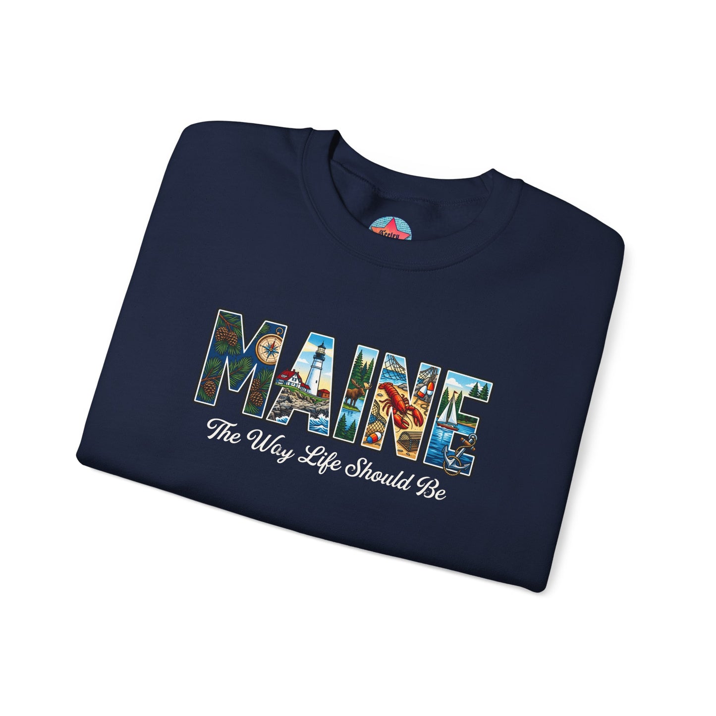 MAINE: The Way Life Should Be - Unisex Heavy Blend™ Crewneck Sweatshirt