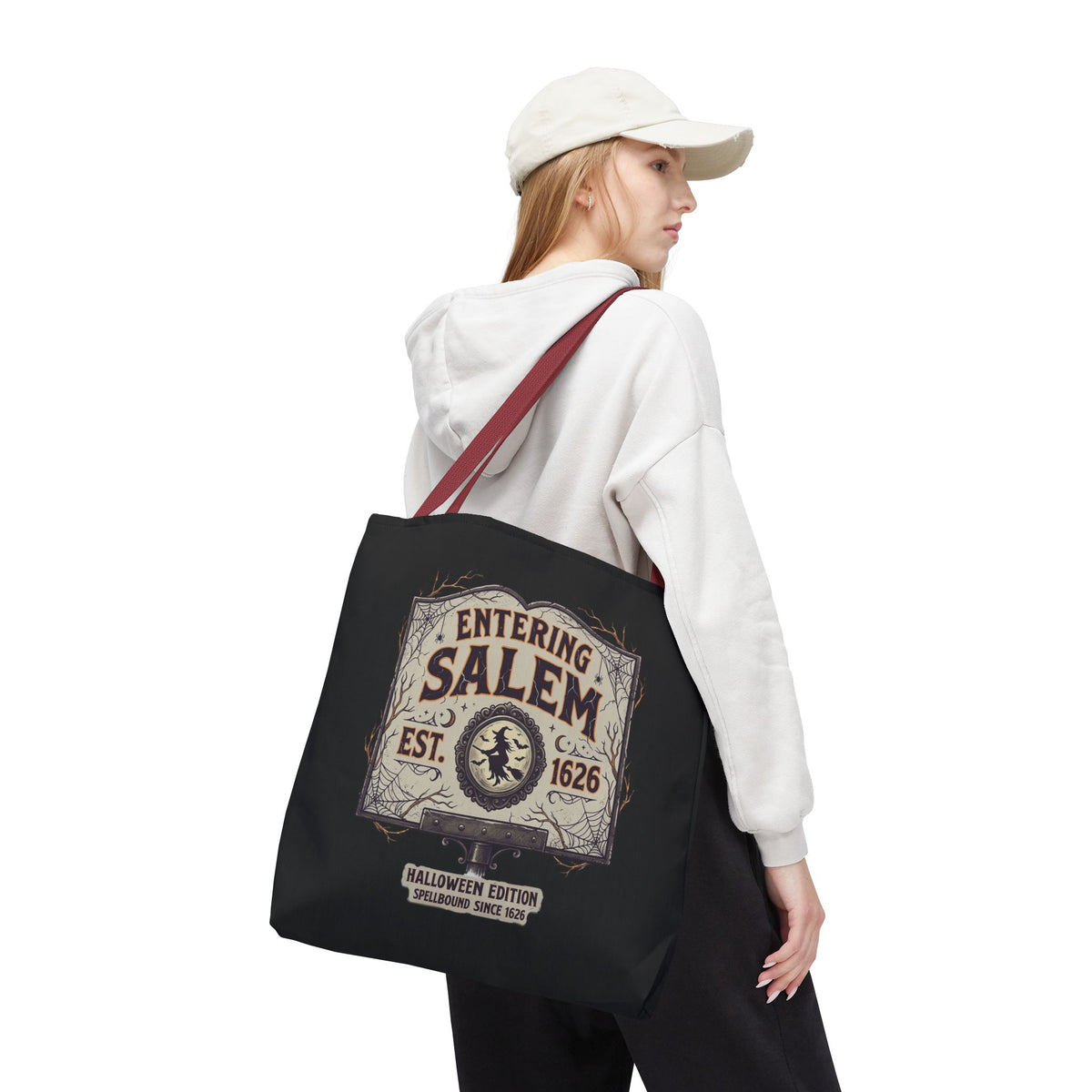 Spooky Entering Salem Tote Bag (AOP)