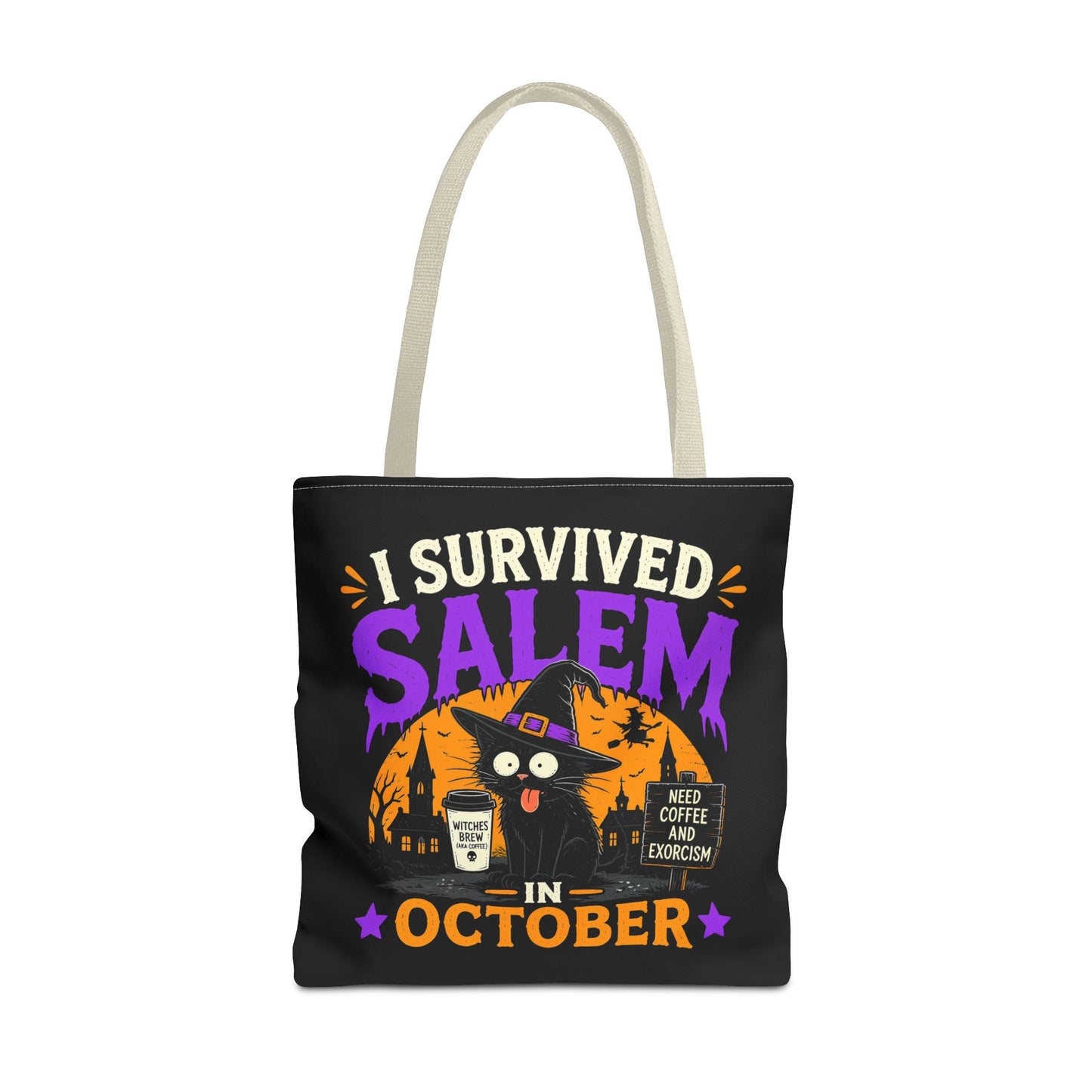 Survived Salem Cat - Tote Bag (AOP)