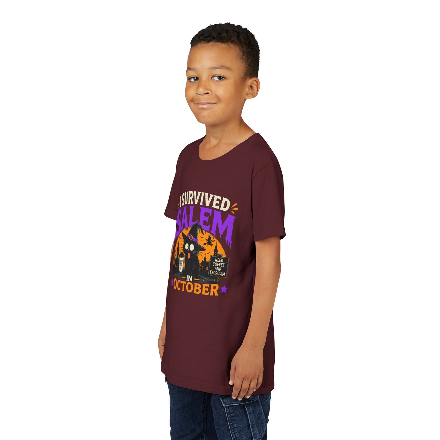 Survived Salem Cat - Youth Short Sleeve Tee