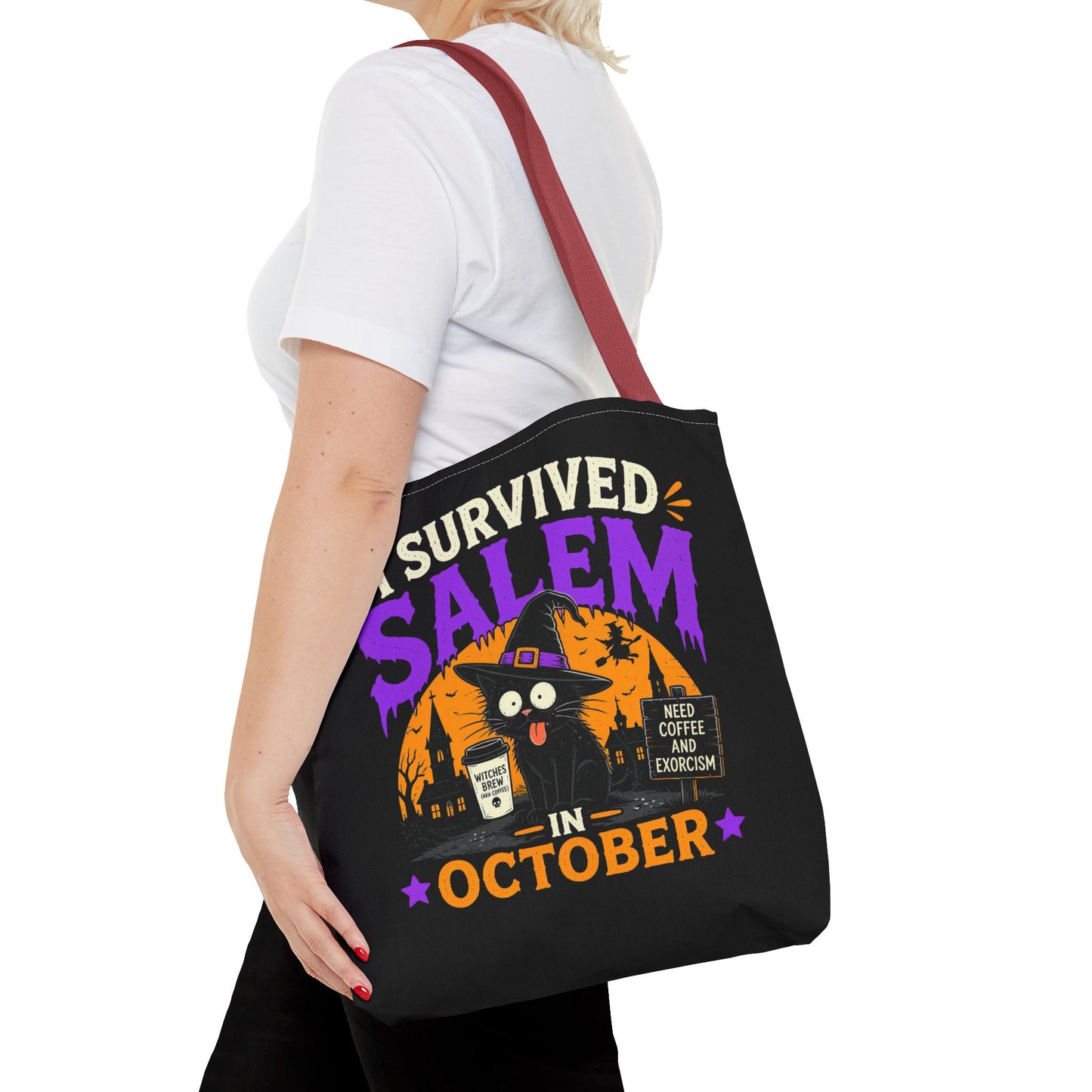 Survived Salem Cat - Tote Bag (AOP)