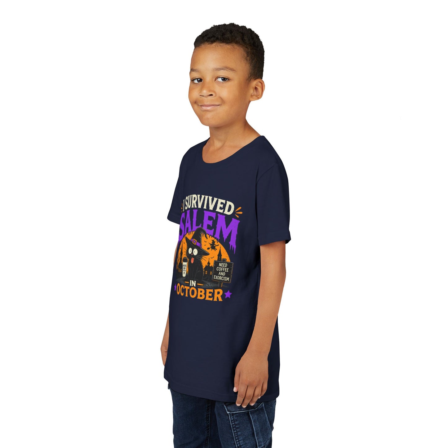 Survived Salem Cat - Youth Short Sleeve Tee