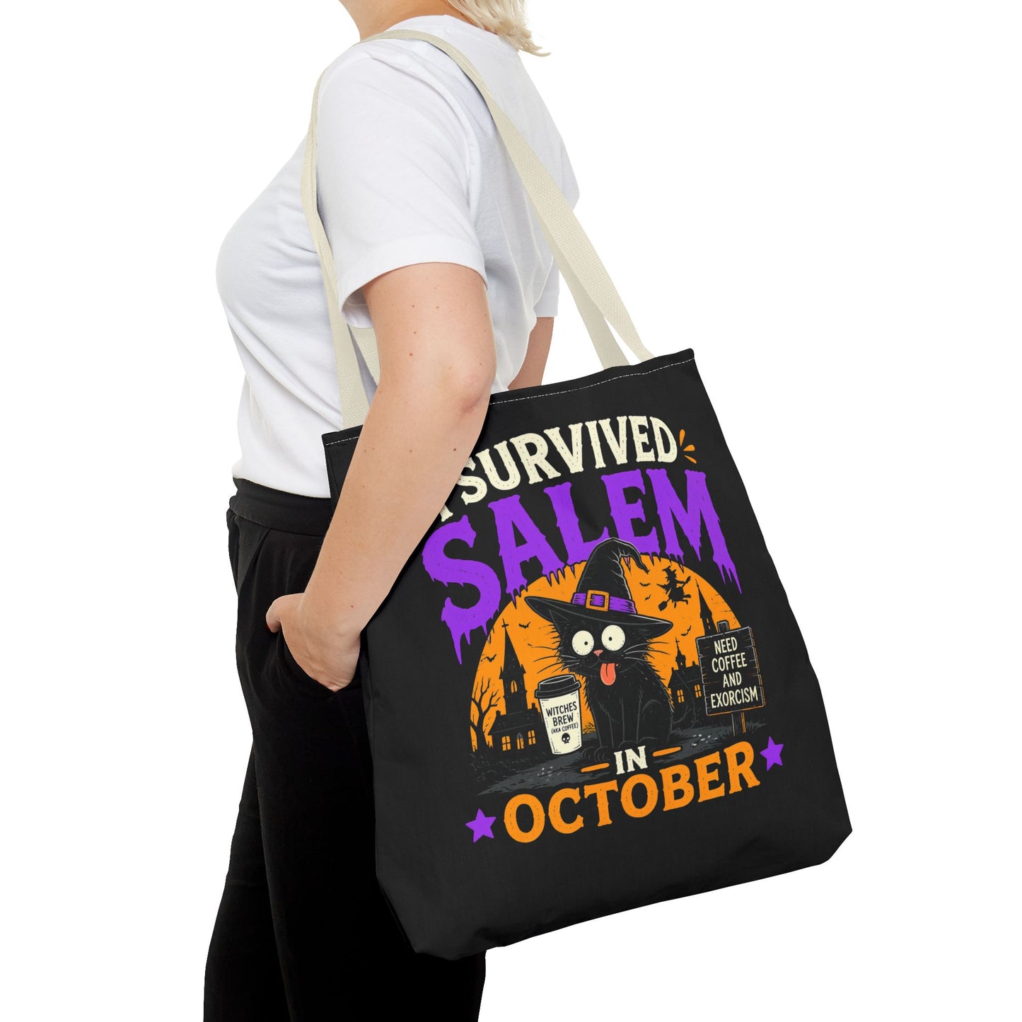 Survived Salem Cat - Tote Bag (AOP)