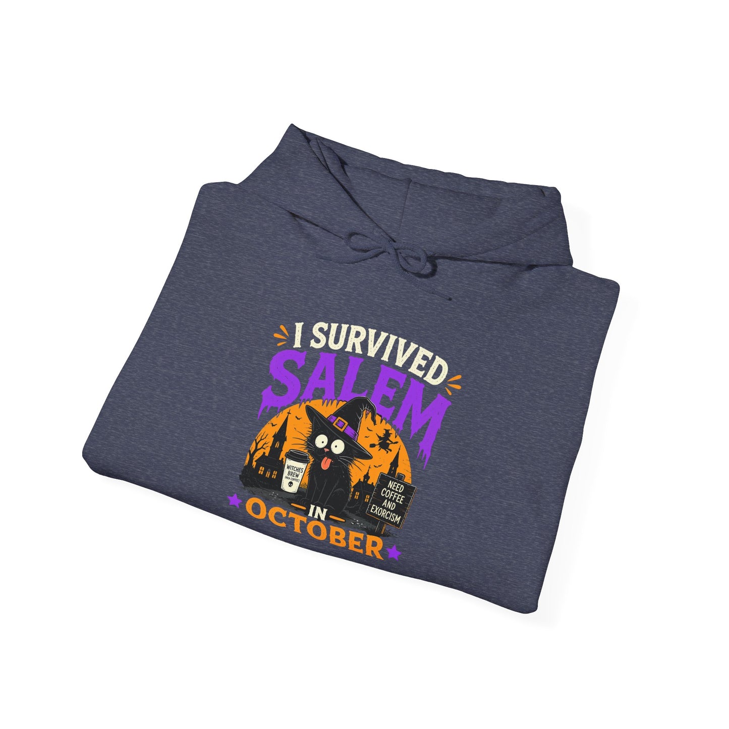 Survived Salem Cat - Unisex Heavy Blend™ Hooded Sweatshirt