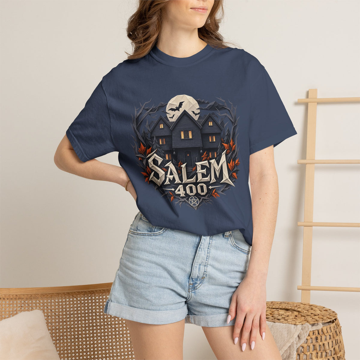 Salem 400 Witch House - Unisex Garment-Dyed T-shirt