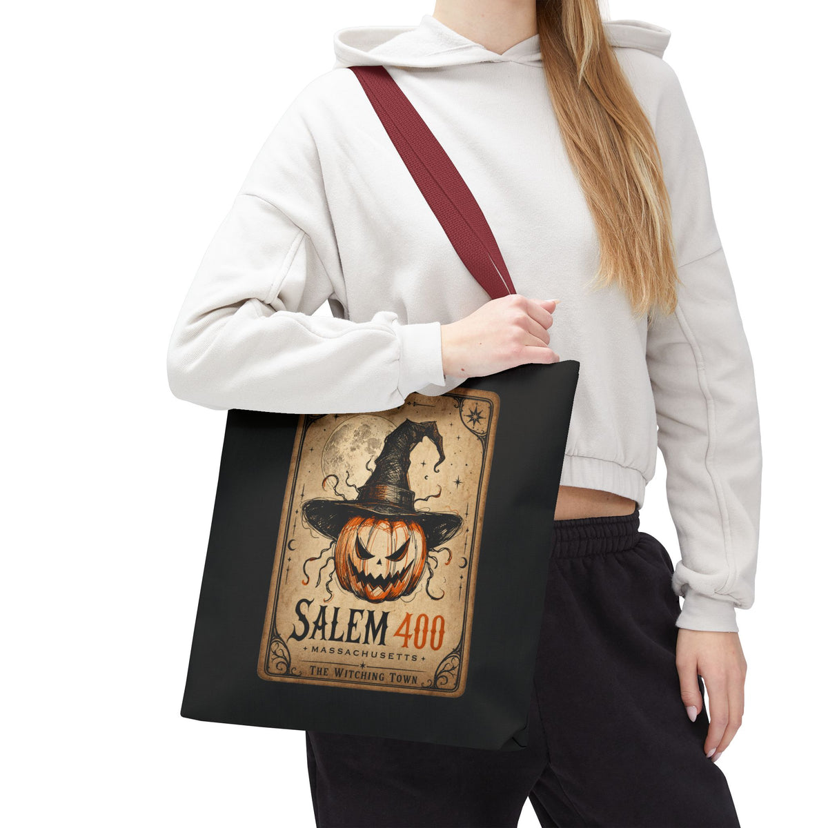 PUNKIN TAROT Tote Bag (AOP) – alternate view | SalemFootsteps
