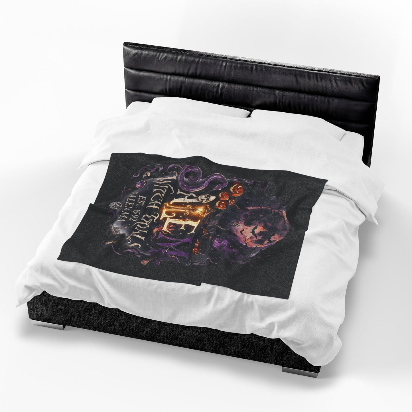 SALEM WITCH TRIALS Velveteen Plush Blanket