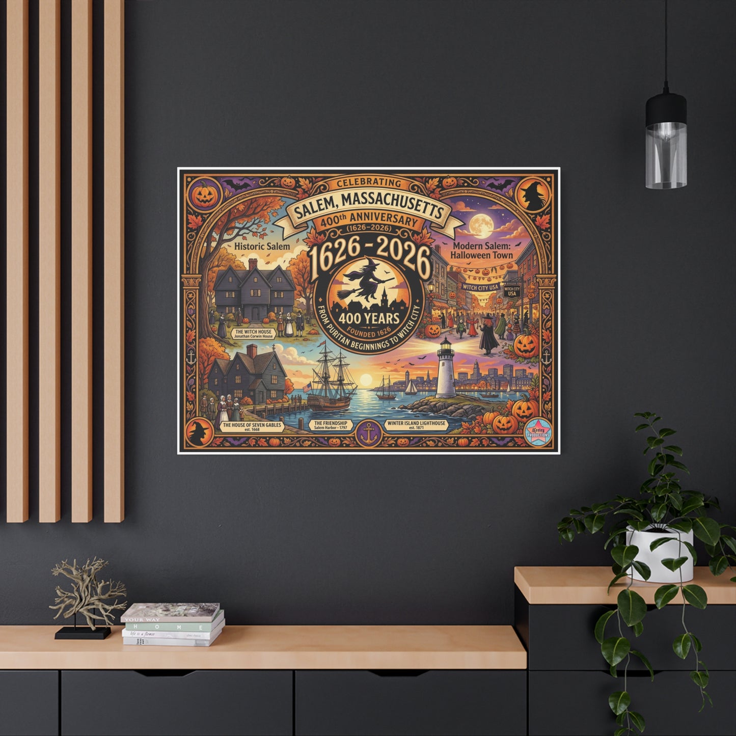 Celebrating Salem 400 Matte Canvas, Stretched, 1.25"