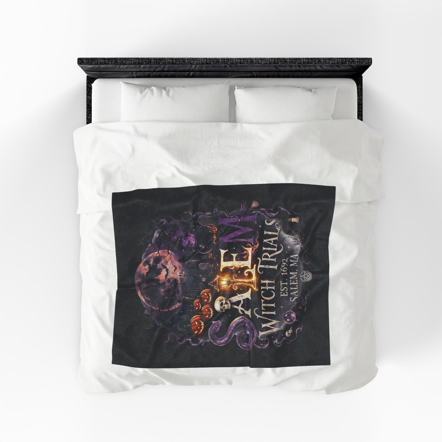 SALEM WITCH TRIALS Velveteen Plush Blanket
