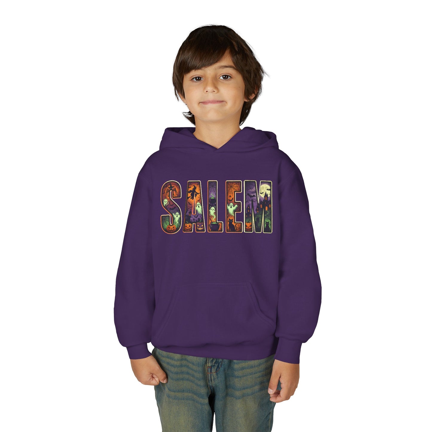 SALEM SPOOKY Youth Heavy Blend Hooded Sweatshirt (More Colors)