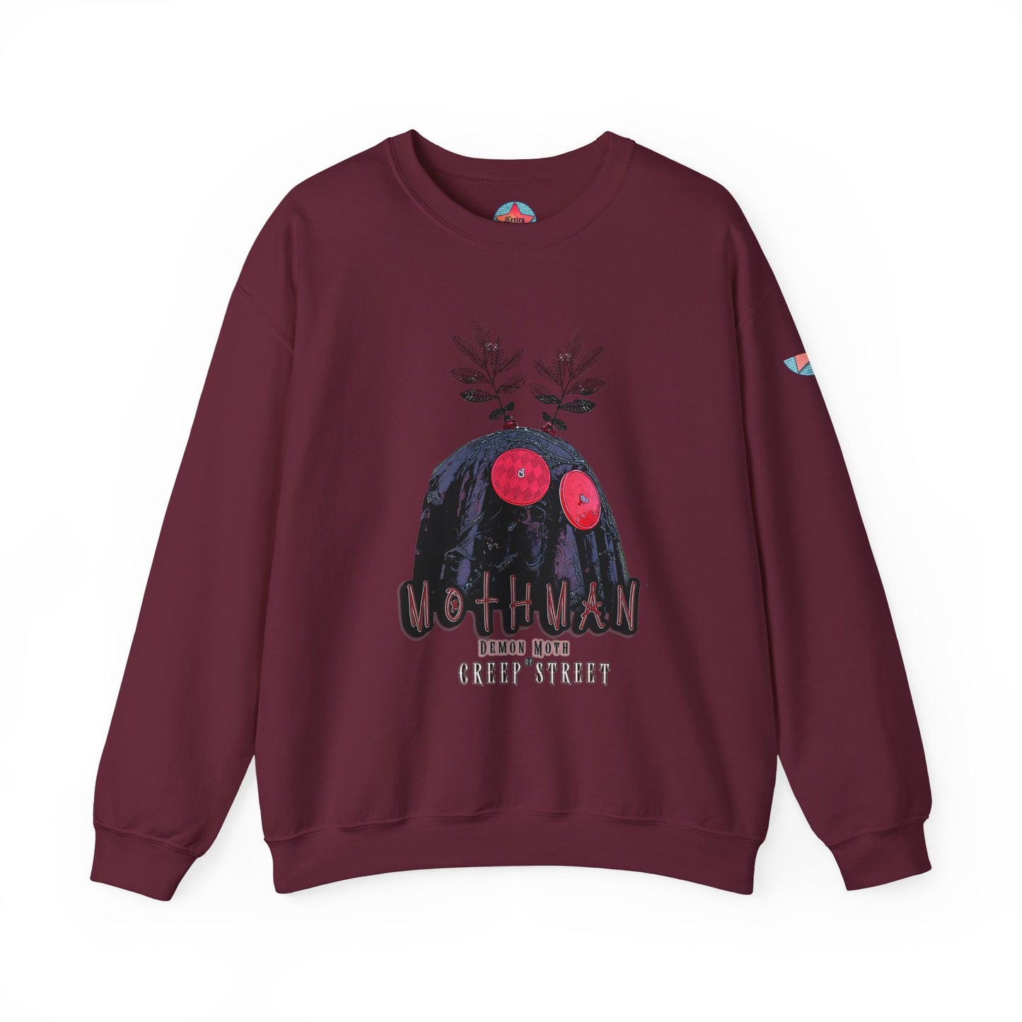 MAROON MOTHMAN CREWNECK