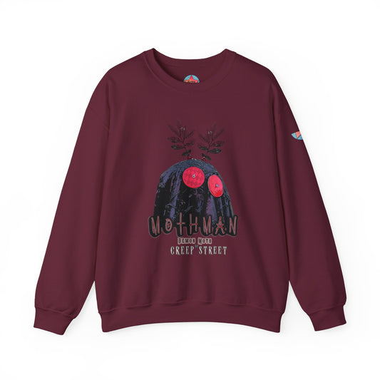 MAROON MOTHMAN CREWNECK