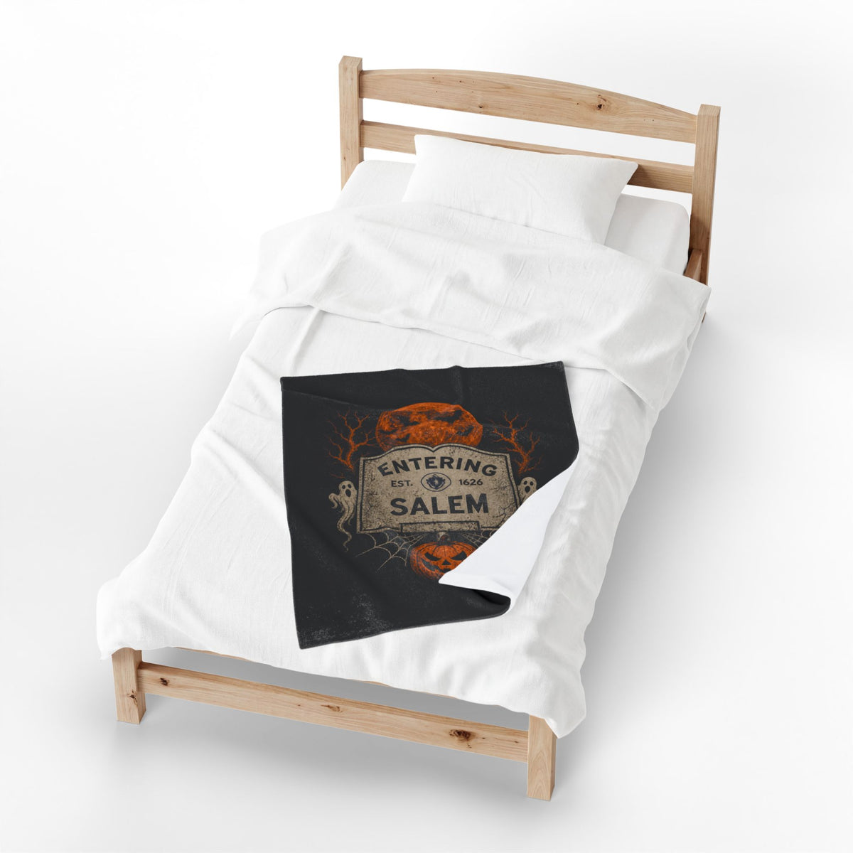 Halloween Entering Salem Velveteen Plush Blanket