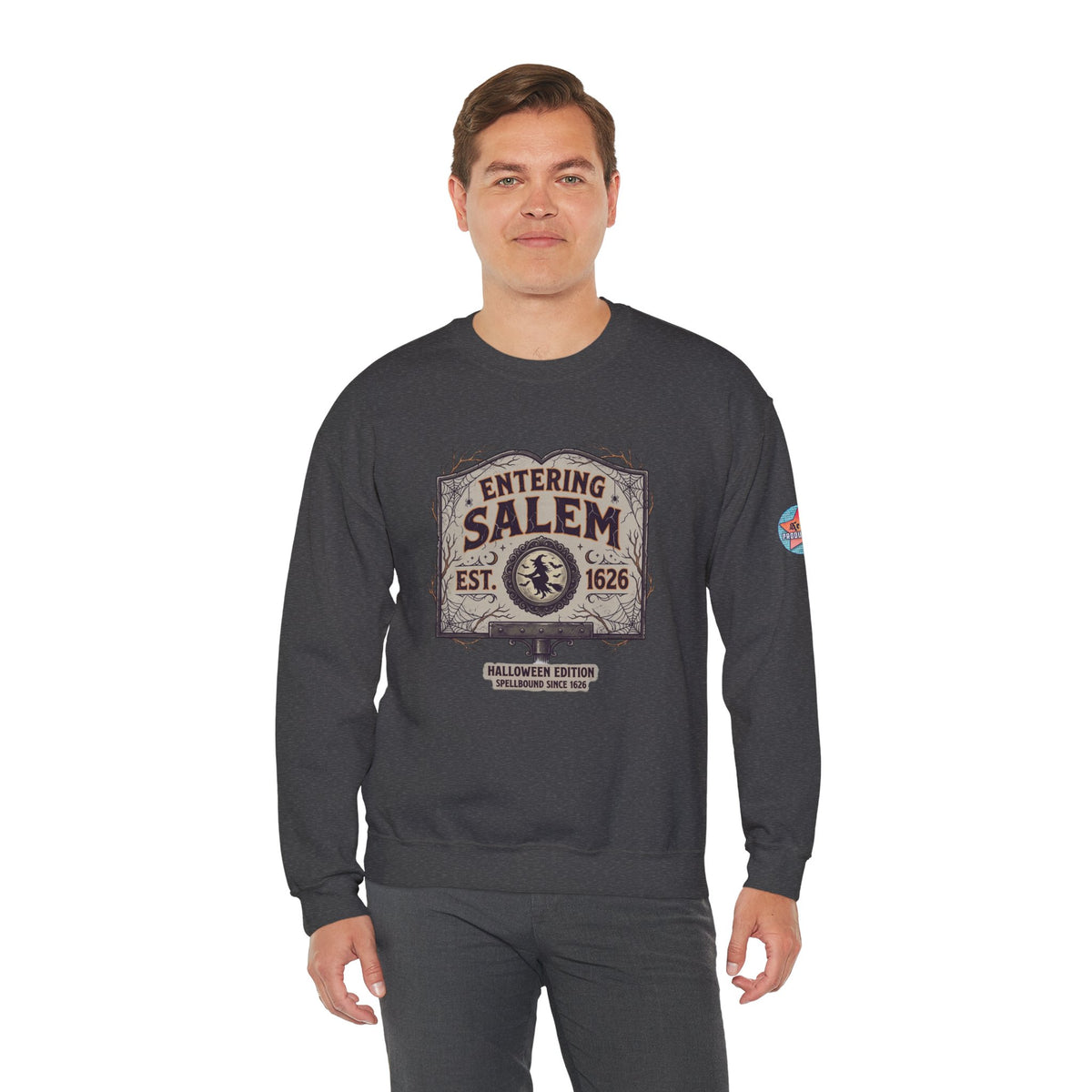 Spooky Entering Salem Unisex Heavy Blend™ Crewneck Sweatshirt