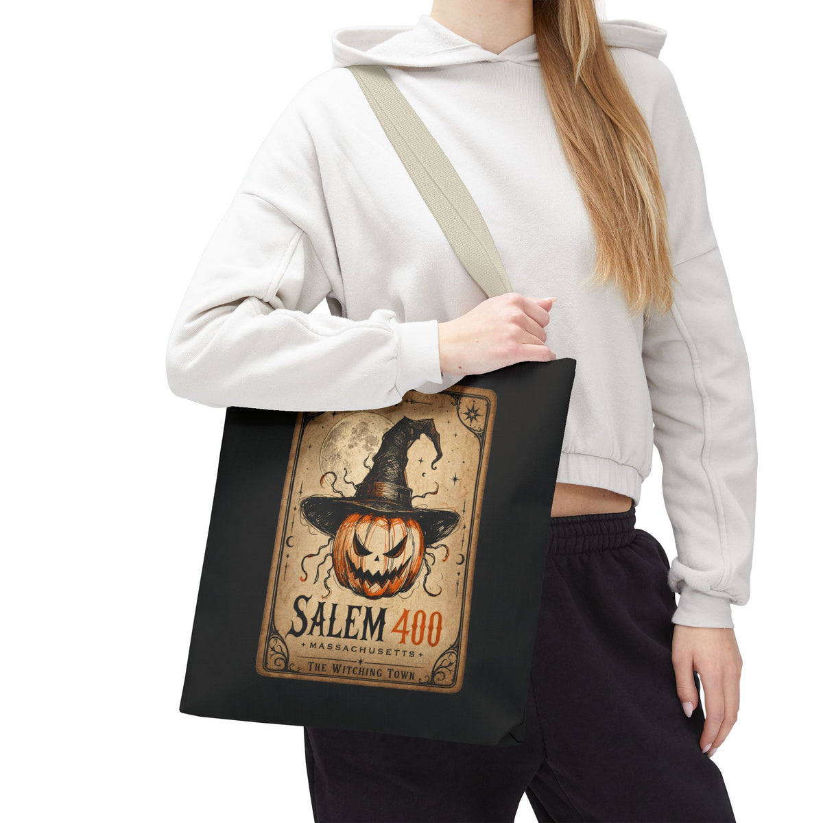 PUNKIN TAROT Tote Bag (AOP) – alternate view | SalemFootsteps