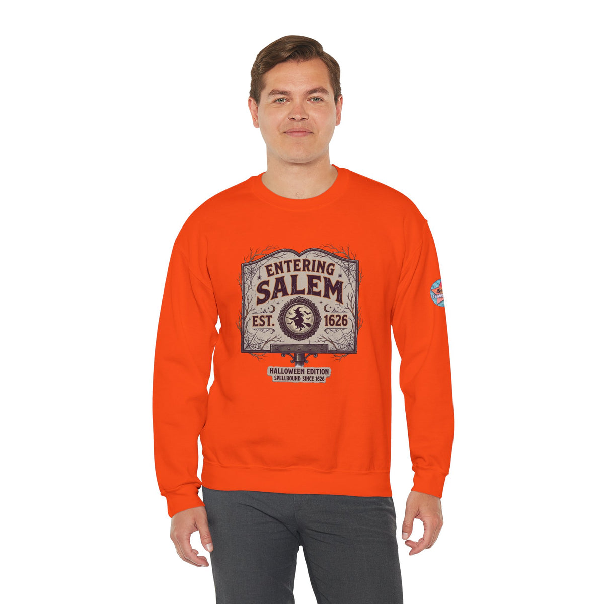 Spooky Entering Salem Unisex Heavy Blend™ Crewneck Sweatshirt