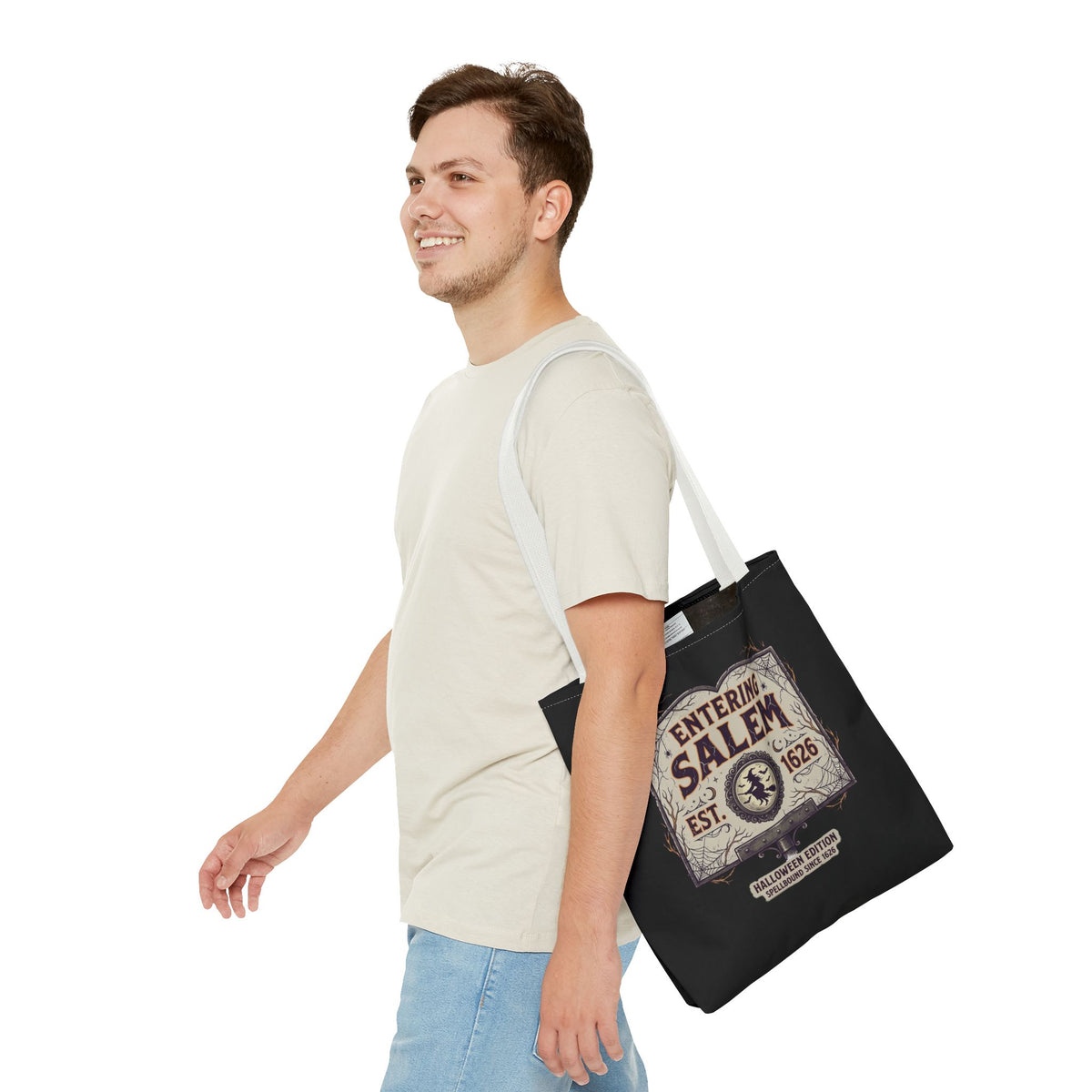 Spooky Entering Salem Tote Bag (AOP)
