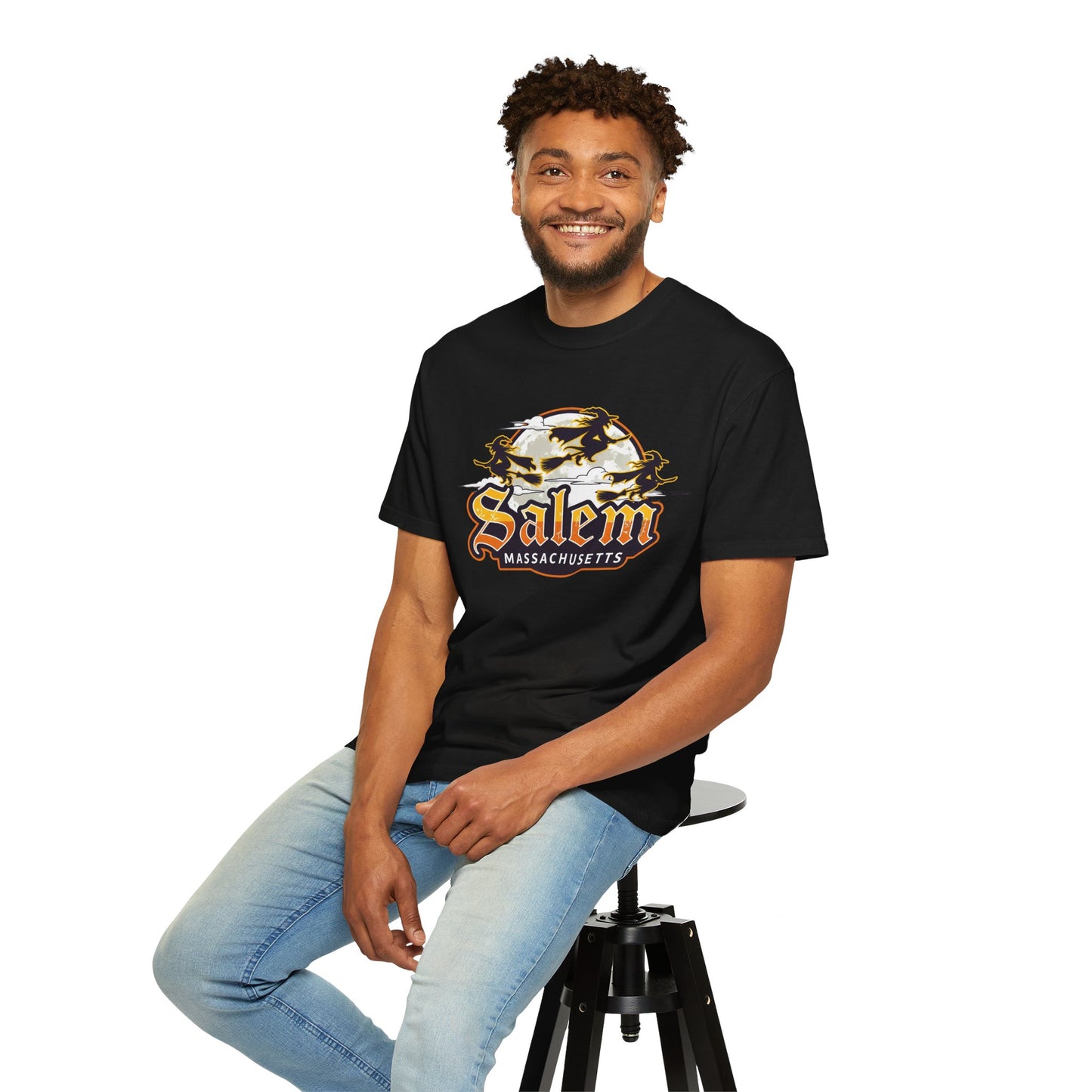 SALEM LOGO Unisex Garment-Dyed T-shirt