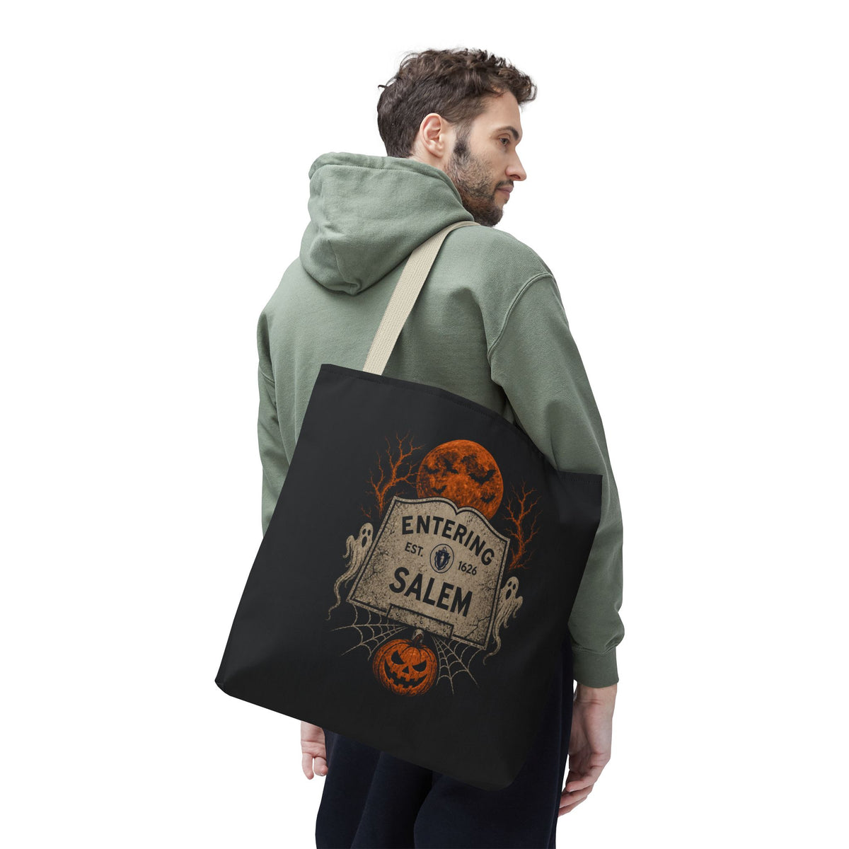 Halloween Entering Salem Tote Bag (AOP)