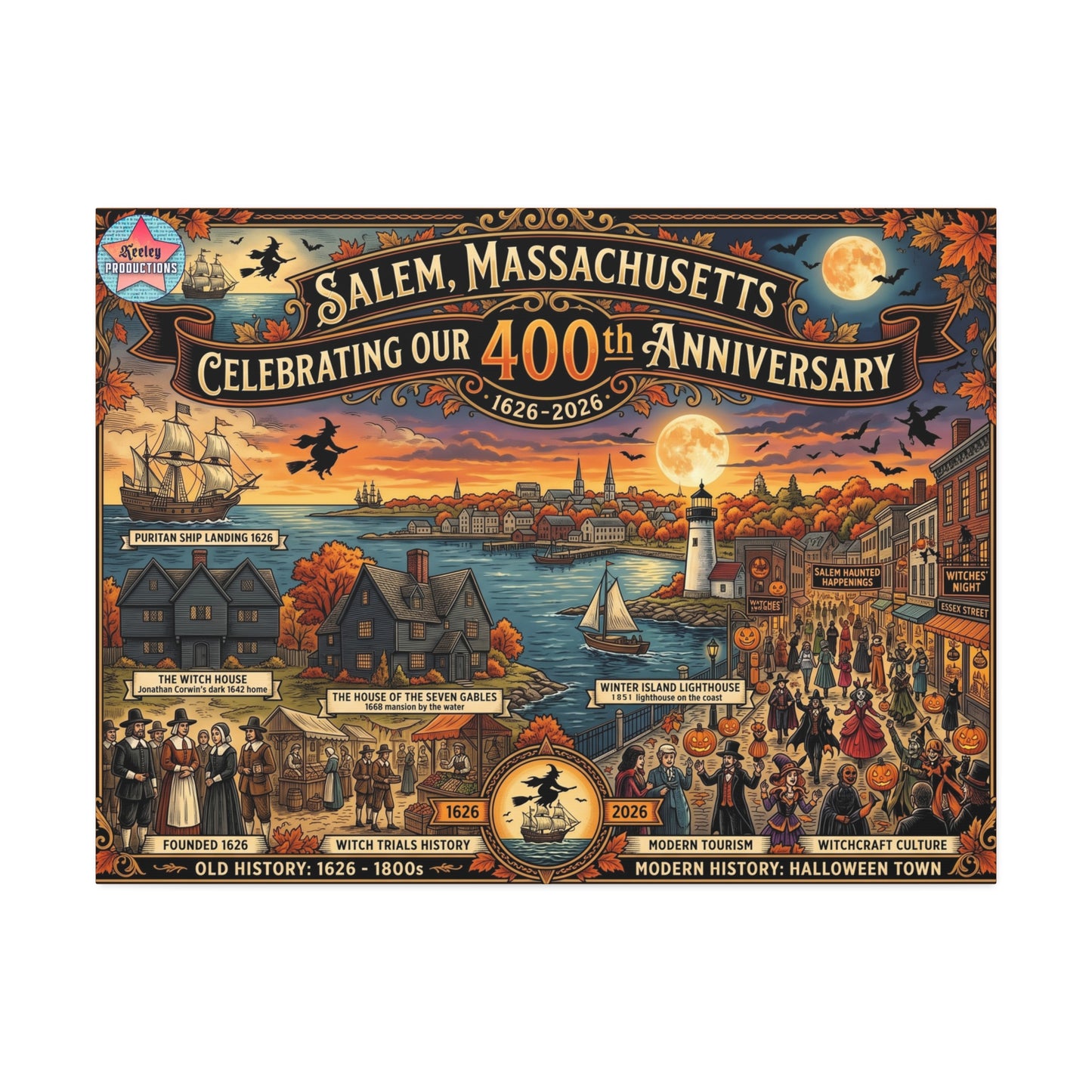 Salem 400 Canvas Stretched, 1.5''