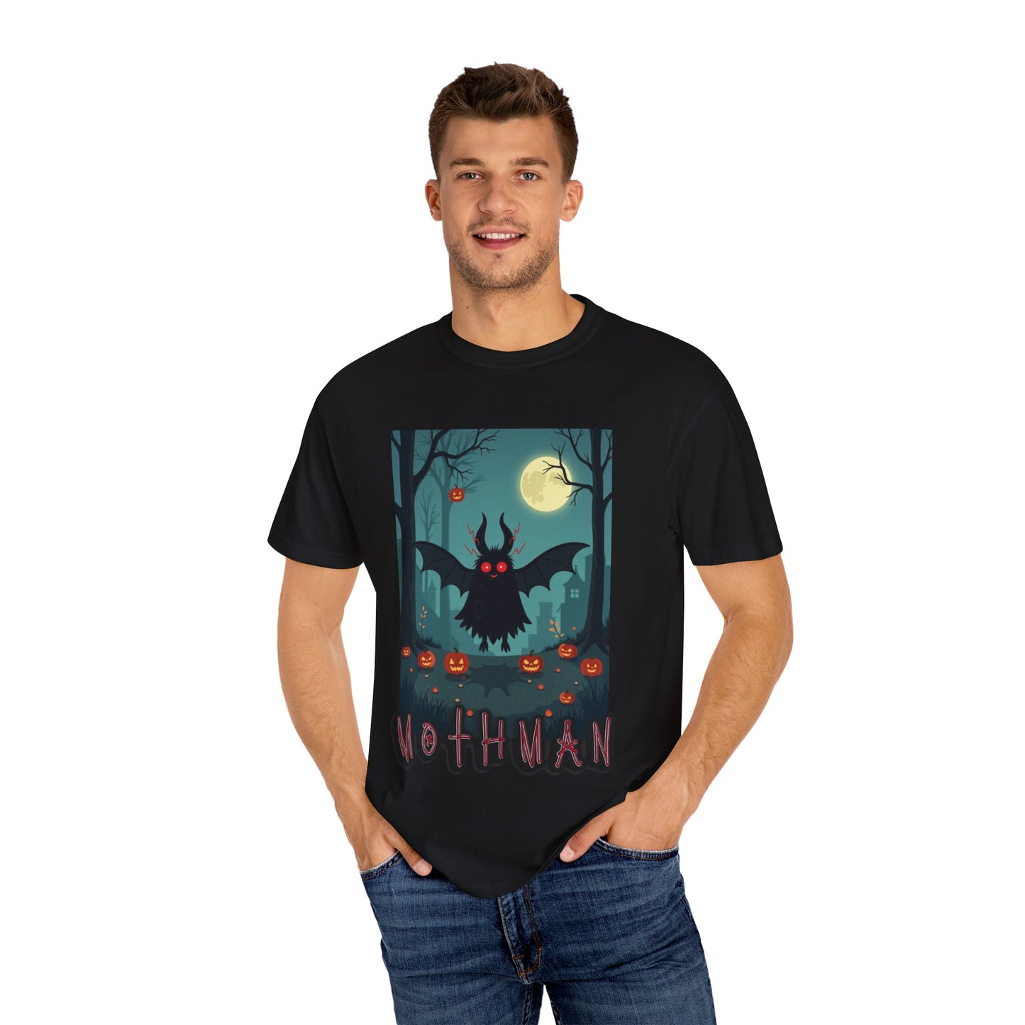 Trick or Treat Mothman Unisex Garment-Dyed T-shirt