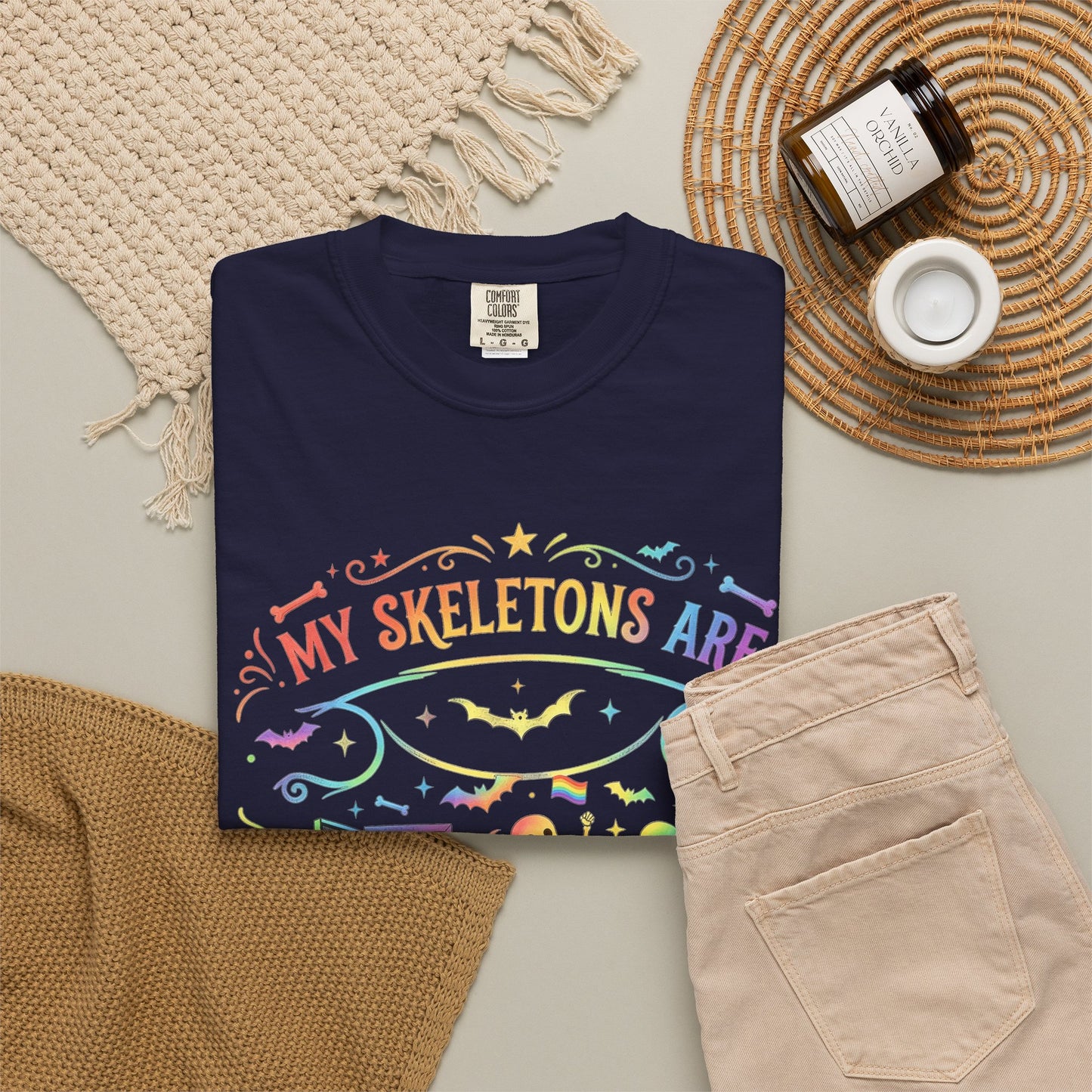 Skeleton Pride - Unisex Garment-Dyed T-shirt