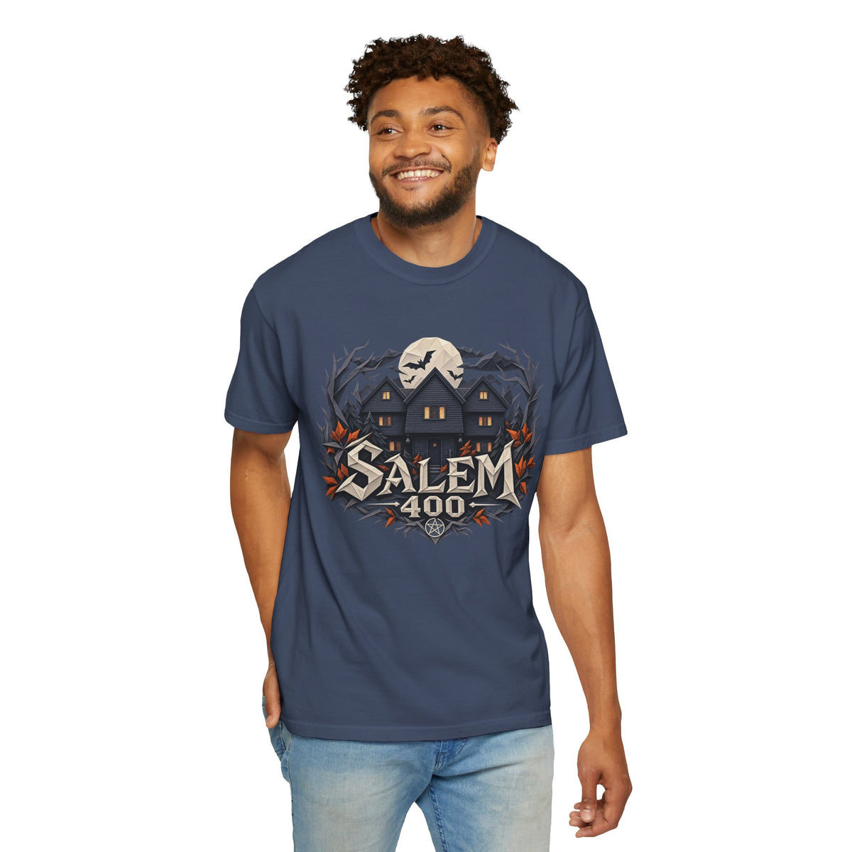Salem 400 Witch House - Unisex Garment-Dyed T-shirt