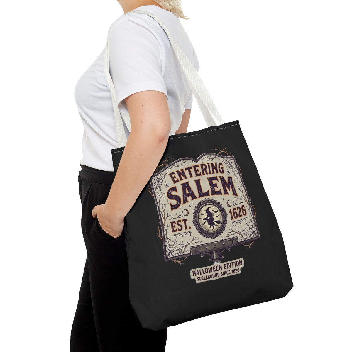 Spooky Entering Salem Tote Bag (AOP)