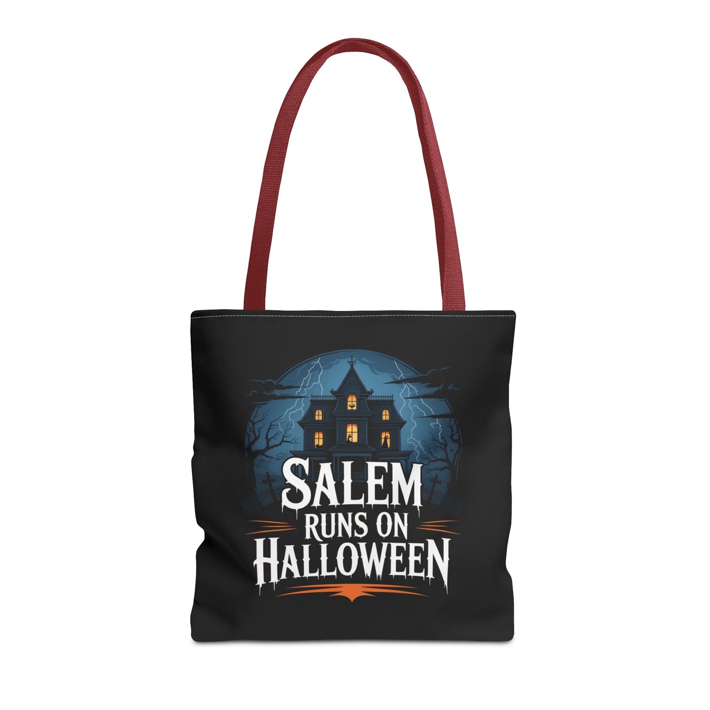 Salem Runs on Halloween Tote Bag (AOP)