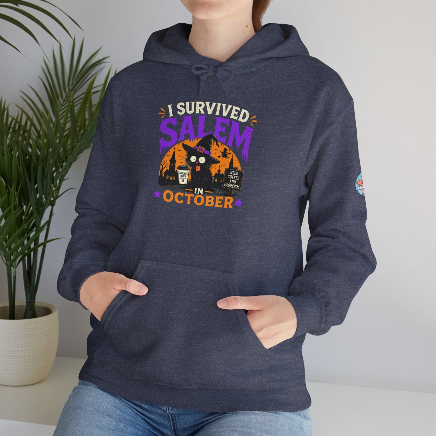 Survived Salem Cat - Unisex Heavy Blend™ Hooded Sweatshirt
