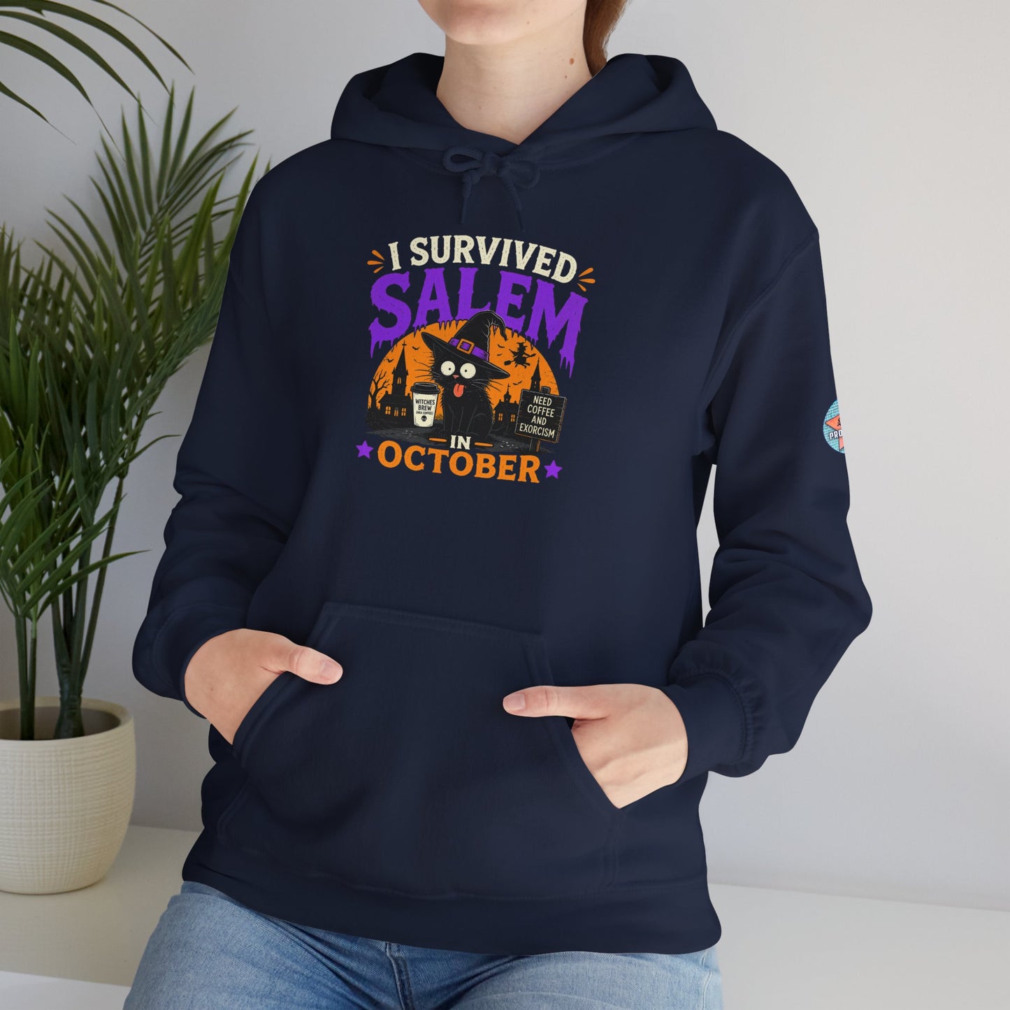 Survived Salem Cat - Unisex Heavy Blend™ Hooded Sweatshirt