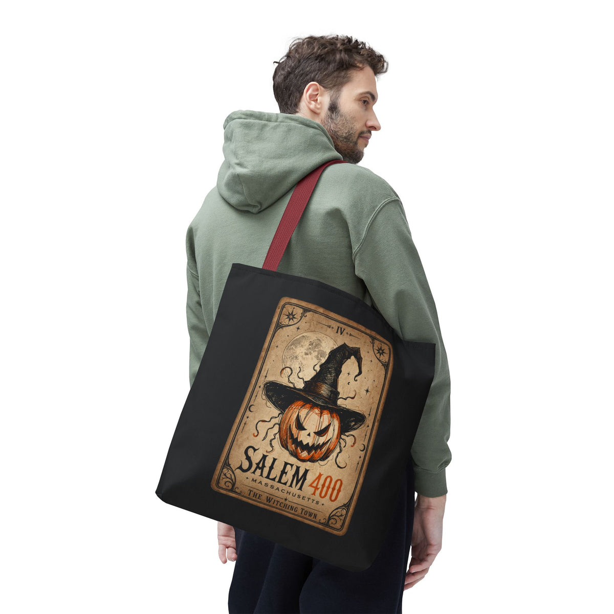 PUNKIN TAROT Tote Bag (AOP) – alternate view | SalemFootsteps