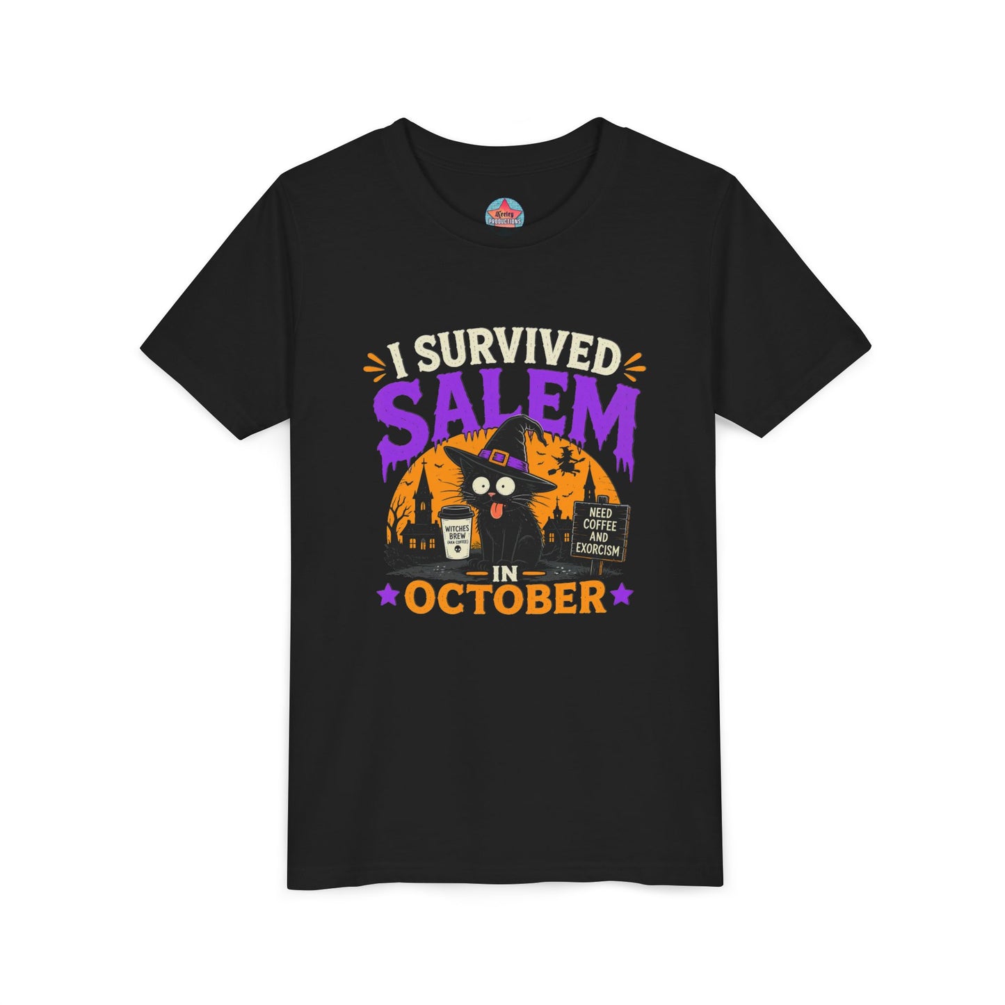 Survived Salem Cat - Youth Short Sleeve Tee