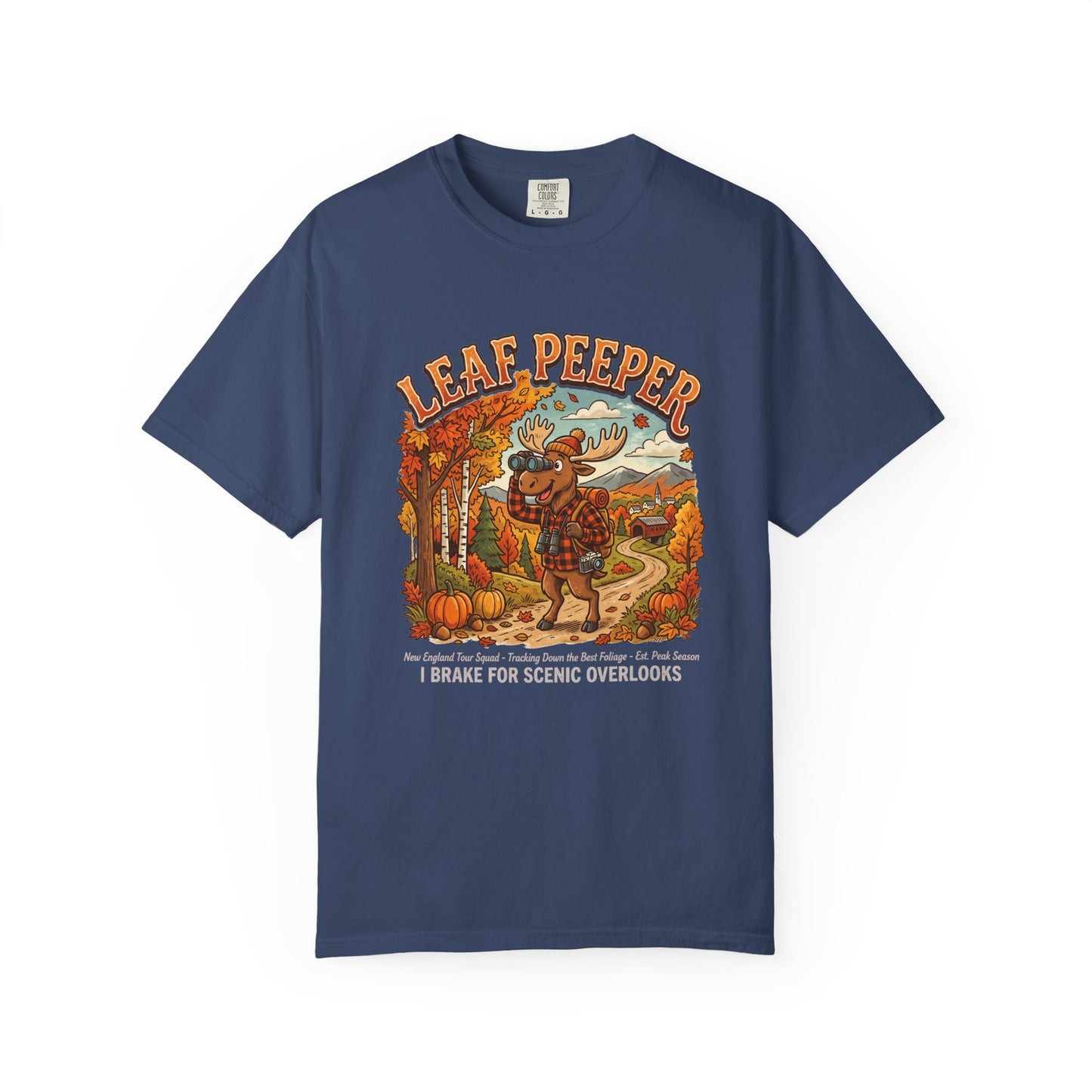 Moose Leaf Peeper - Unisex Garment-Dyed T-shirt