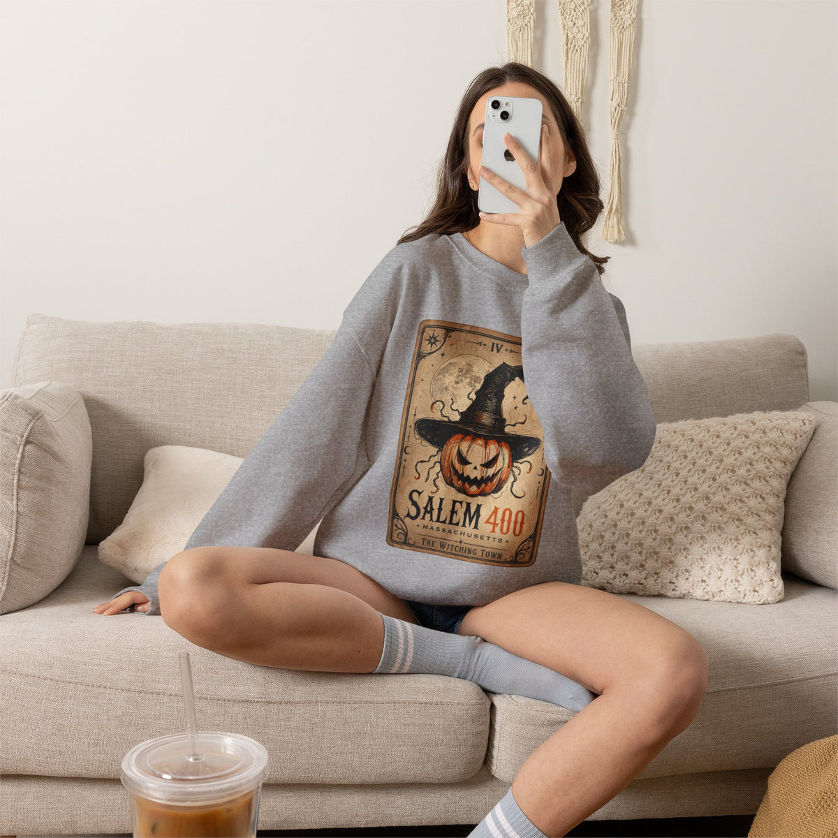 PUNKIN TAROT Unisex Heavy Blend™ Crewneck Sweatshirt – alternate view | SalemFootsteps