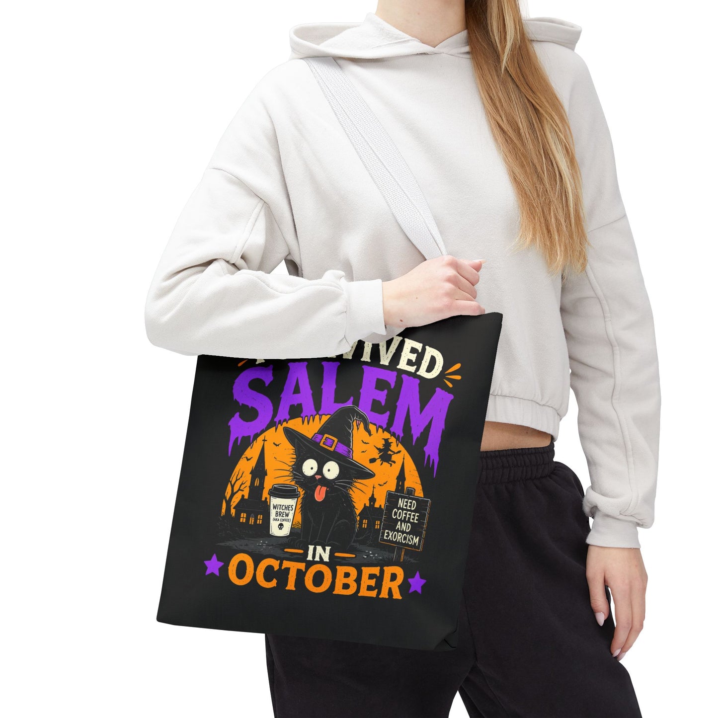 Survived Salem Cat - Tote Bag (AOP)