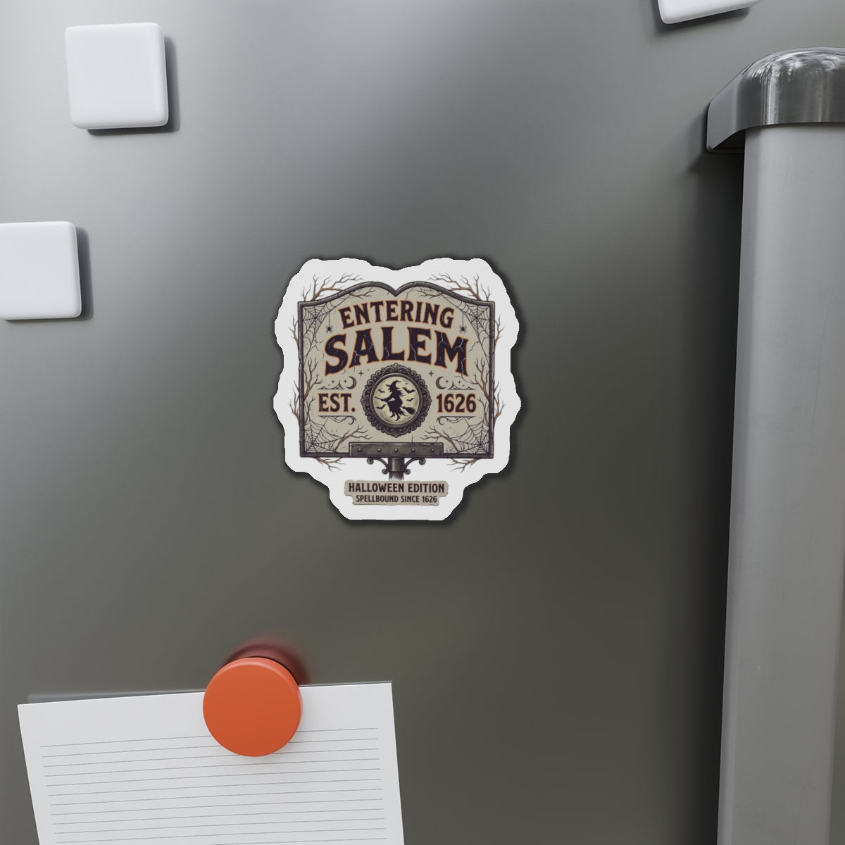 Spooky Entering Salem Die-Cut Magnets